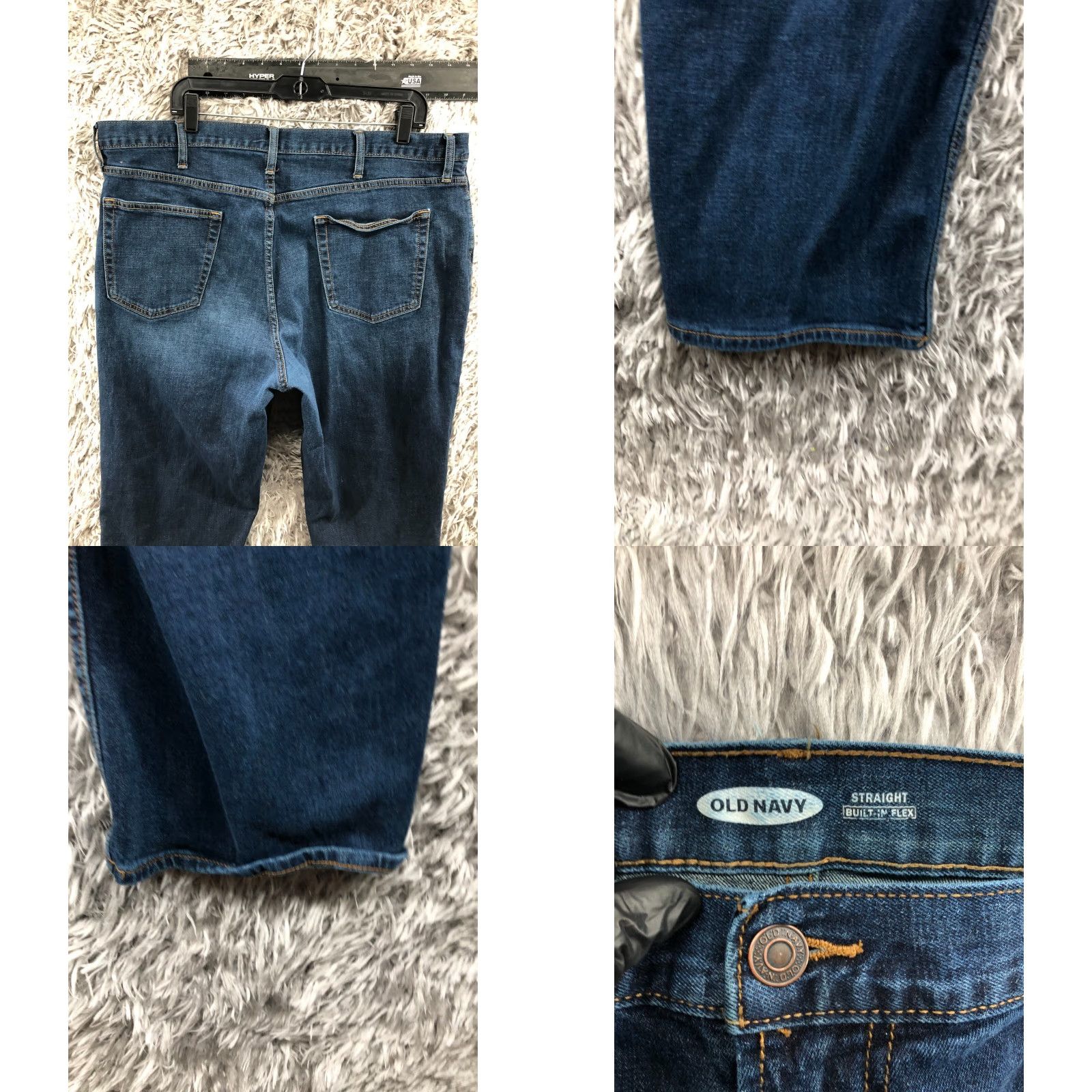 Old Navy Old Navy Jeans Regular Straight Men’s 40x30 Blue Denim Medium Wash Belt Loops 5-Pocket N/A Size US 40 / EU 56 - 8 Thumbnail