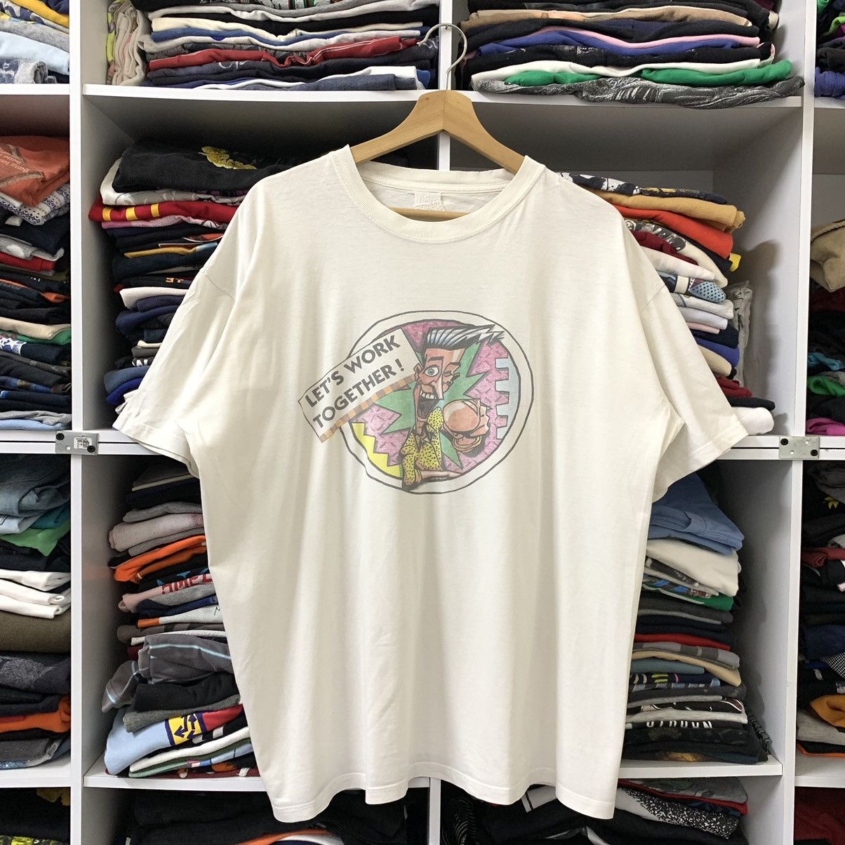 Other LETS WORK TOGETHER VTG TEE Size US XL / EU 56 / 4 - 1 Thumbnail
