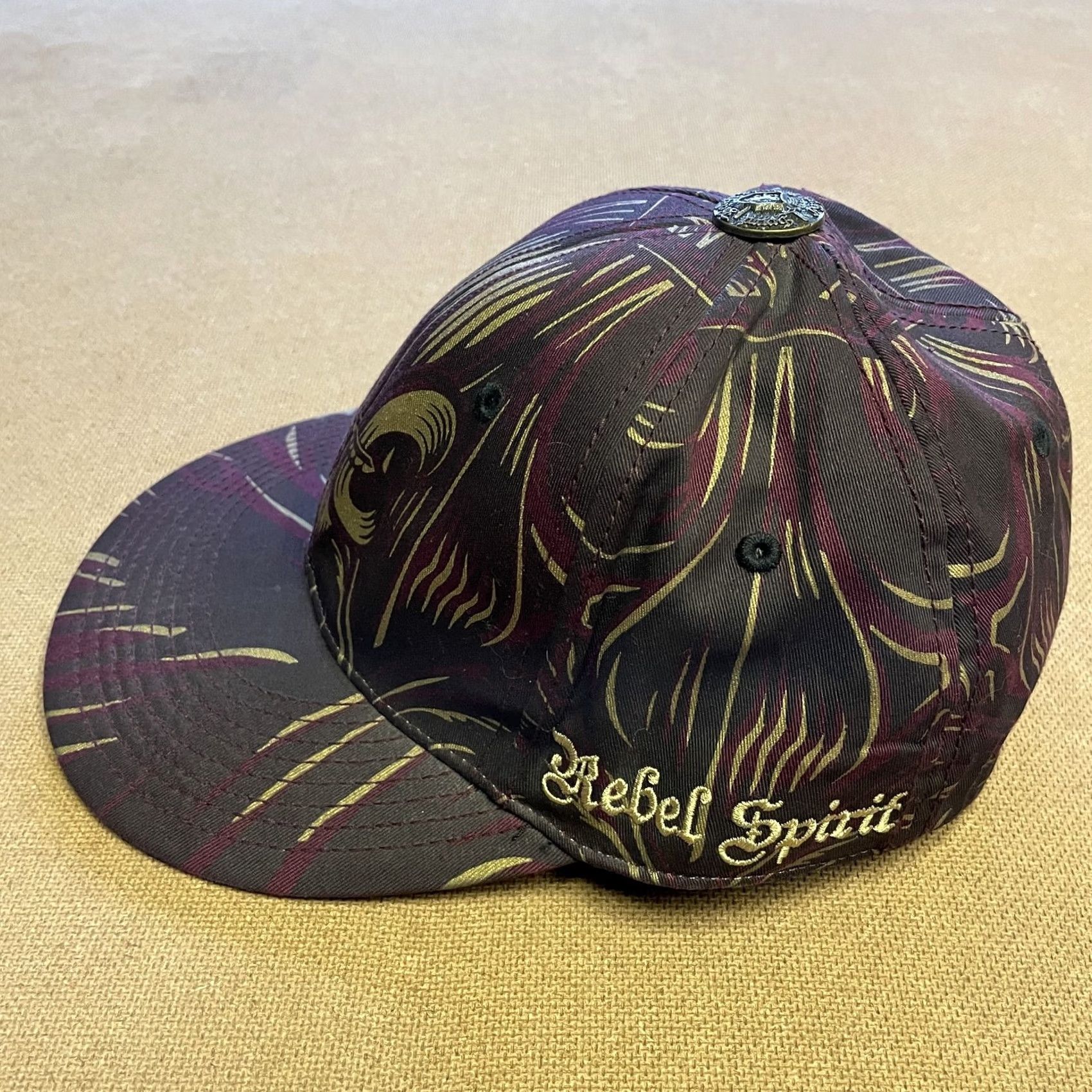 ESPIRIT Rebel Spirit Hat Cap Fitted L XL Black Fleur De Lis Embroidered Graphic Mens Size ONE SIZE - 5 Thumbnail