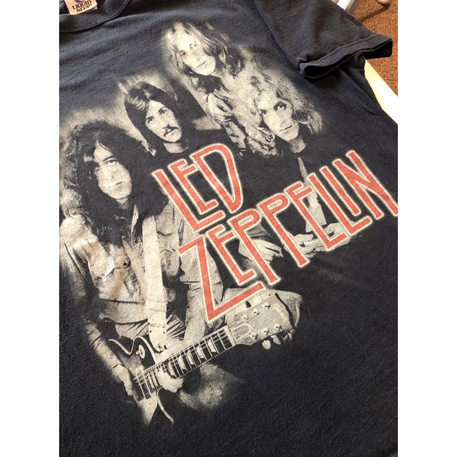Liquid Blue VINTAGE Liquid Blue T-Shirt LED ZEPPELIN 90s Short Sleeve Black XL Mens Size US XL / EU 56 / 4 - 3 Thumbnail