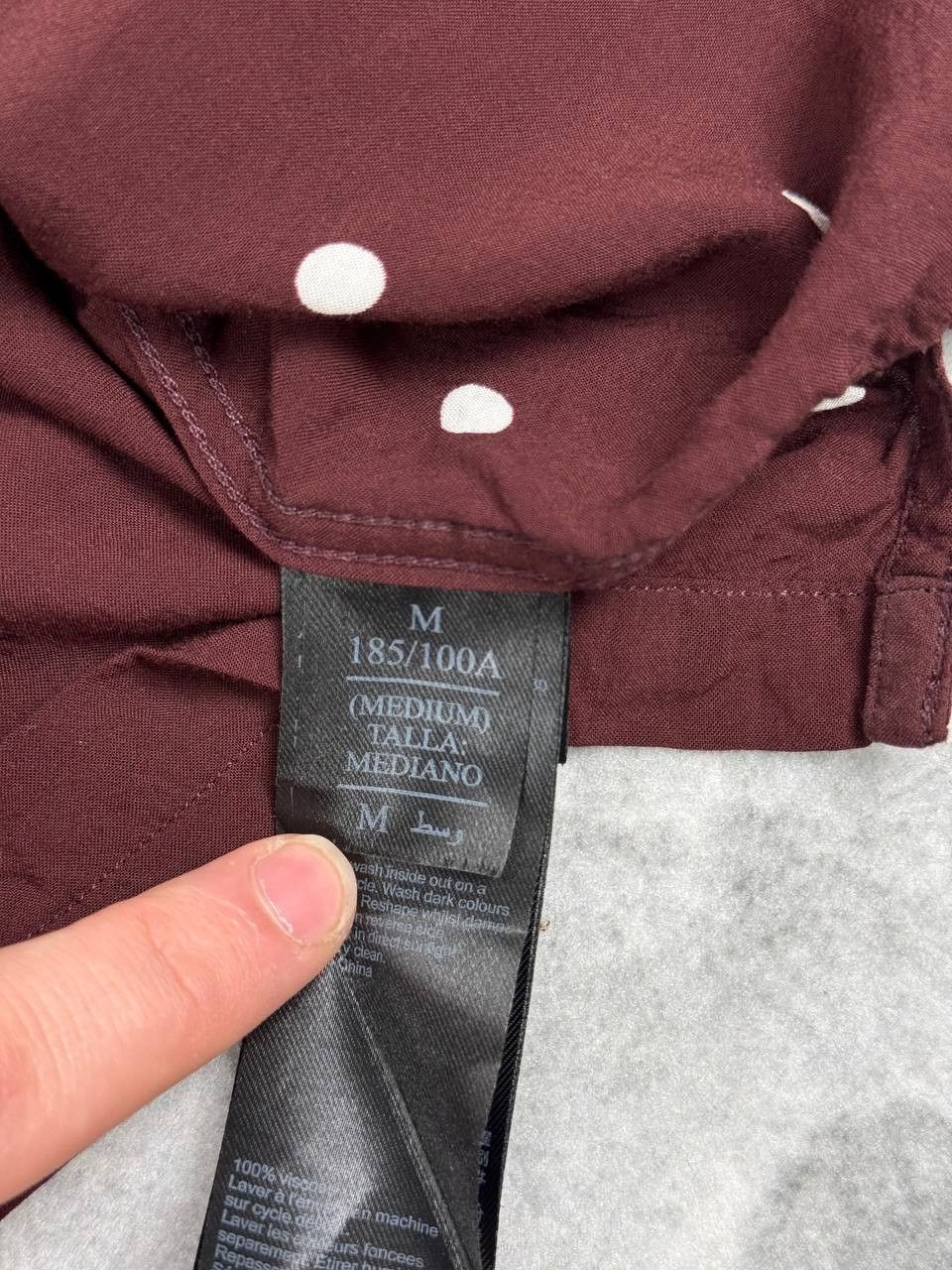 Allsaints Allsaints Kuta Shirt Buttons Polka Viscose Men M Burgundy Size US M / EU 48-50 / 2 - 4 Thumbnail