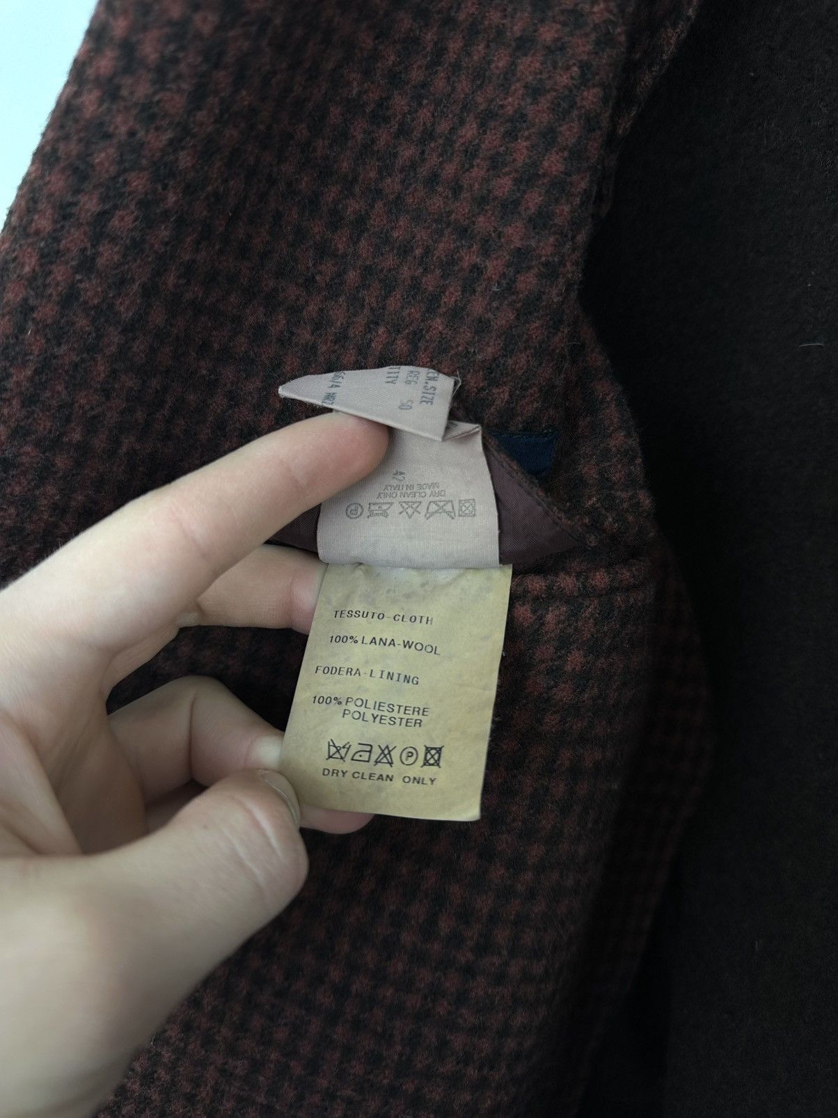 Lardini Vintage 90s Lardini Loro Piana Ing Double Breasted Wool Coat Size US M / EU 48-50 / 2 - 24 Thumbnail