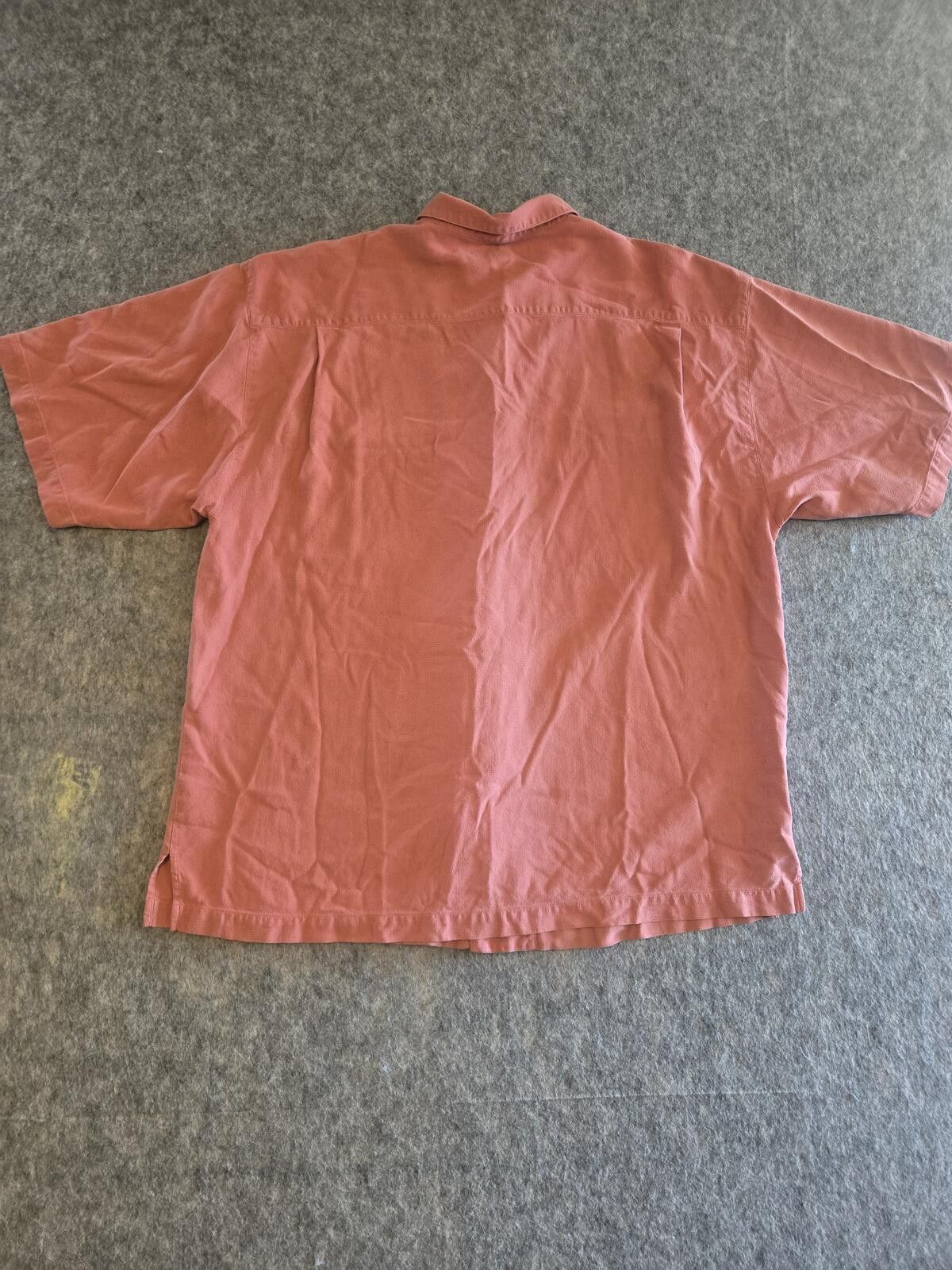Tommy Bahama 100% Silk Tommy Bahama Textured Camp Shirt Salmon Sz XL Size US XL / EU 56 / 4 - 4 Thumbnail