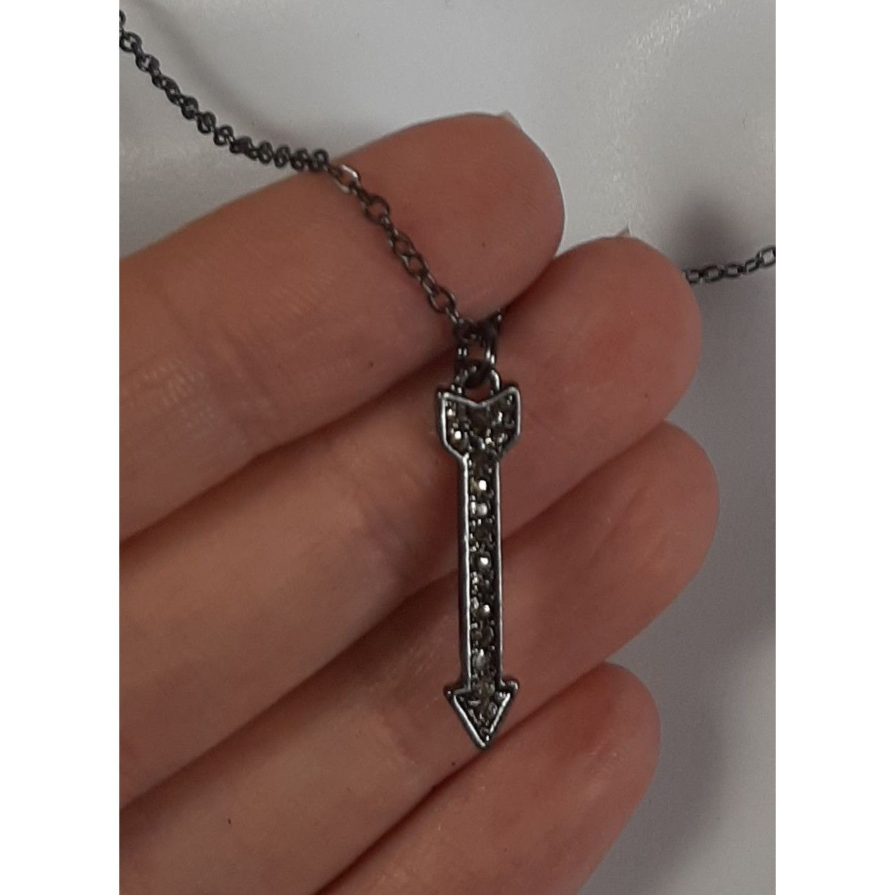 Other Dainty Arrow Pendant Necklace With Rhinestones Size ONE SIZE - 2 Thumbnail