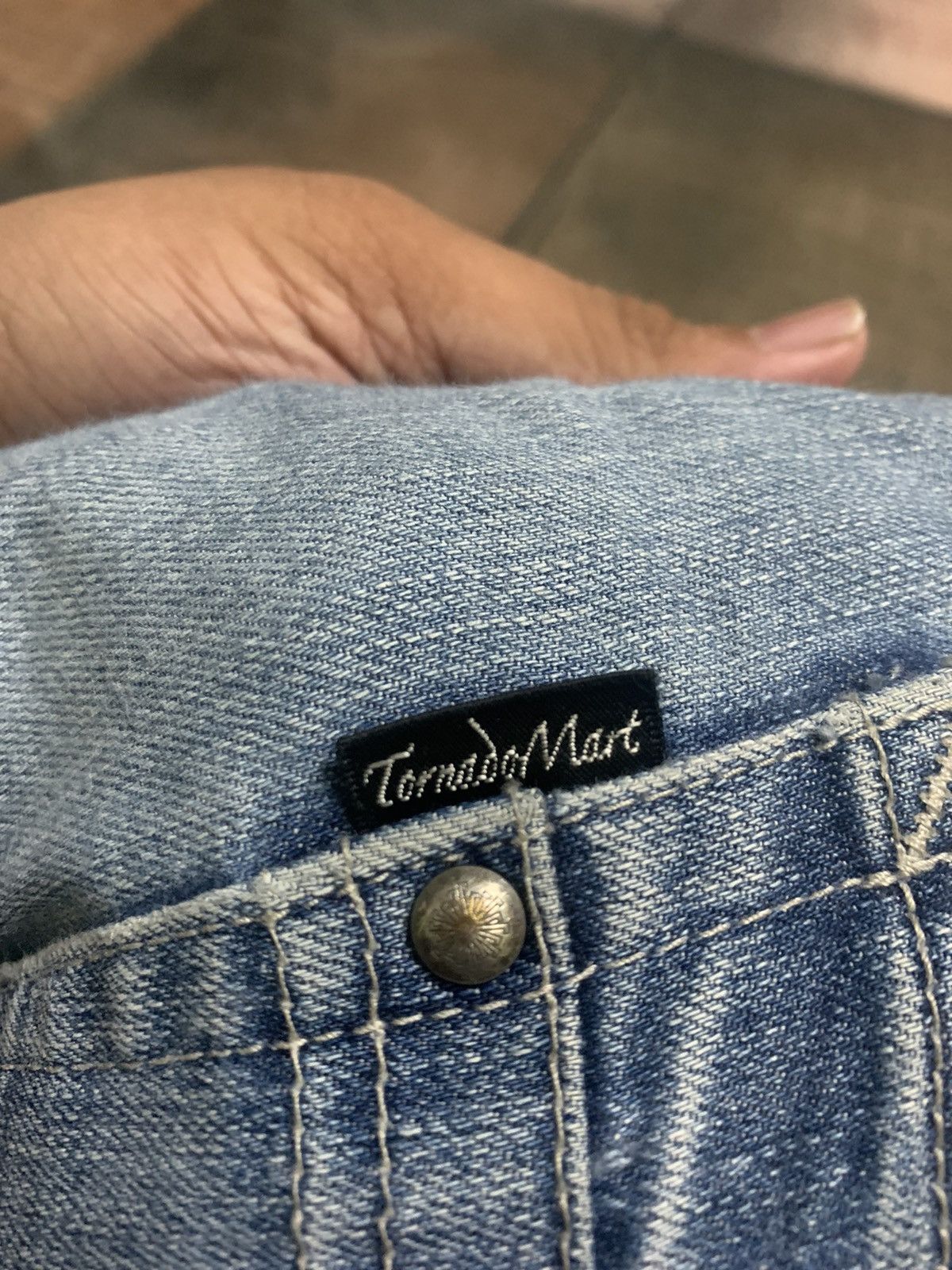 Japanese Brand × Tornado Mart TORNADO MART SLIM SKINNY WHISKERED BORO WASHED JAPANESE Size US 32 / EU 48 - 13 Thumbnail