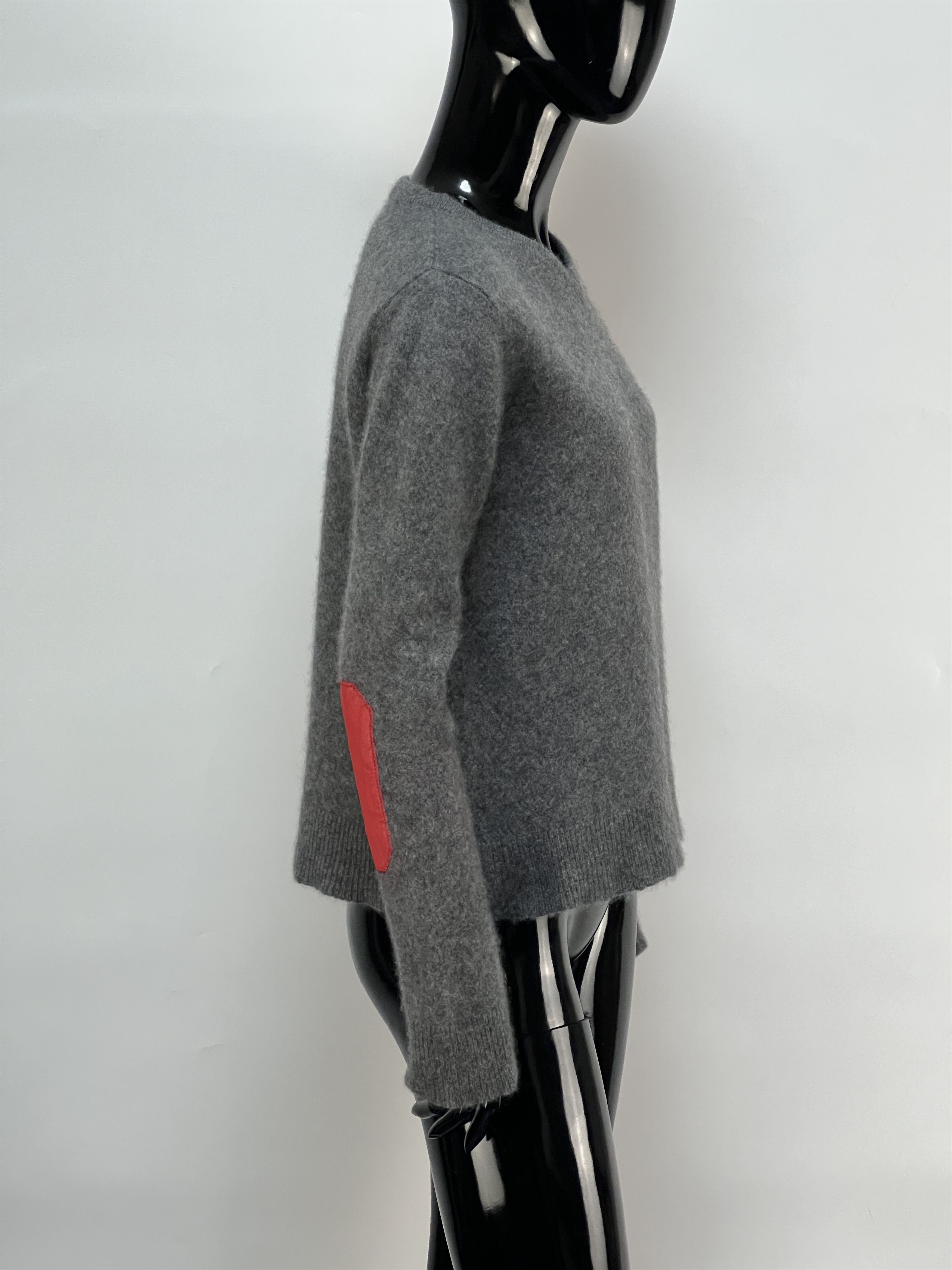 Zadig & Voltaire Cashmere V-Neck Sweater Leather Aplication