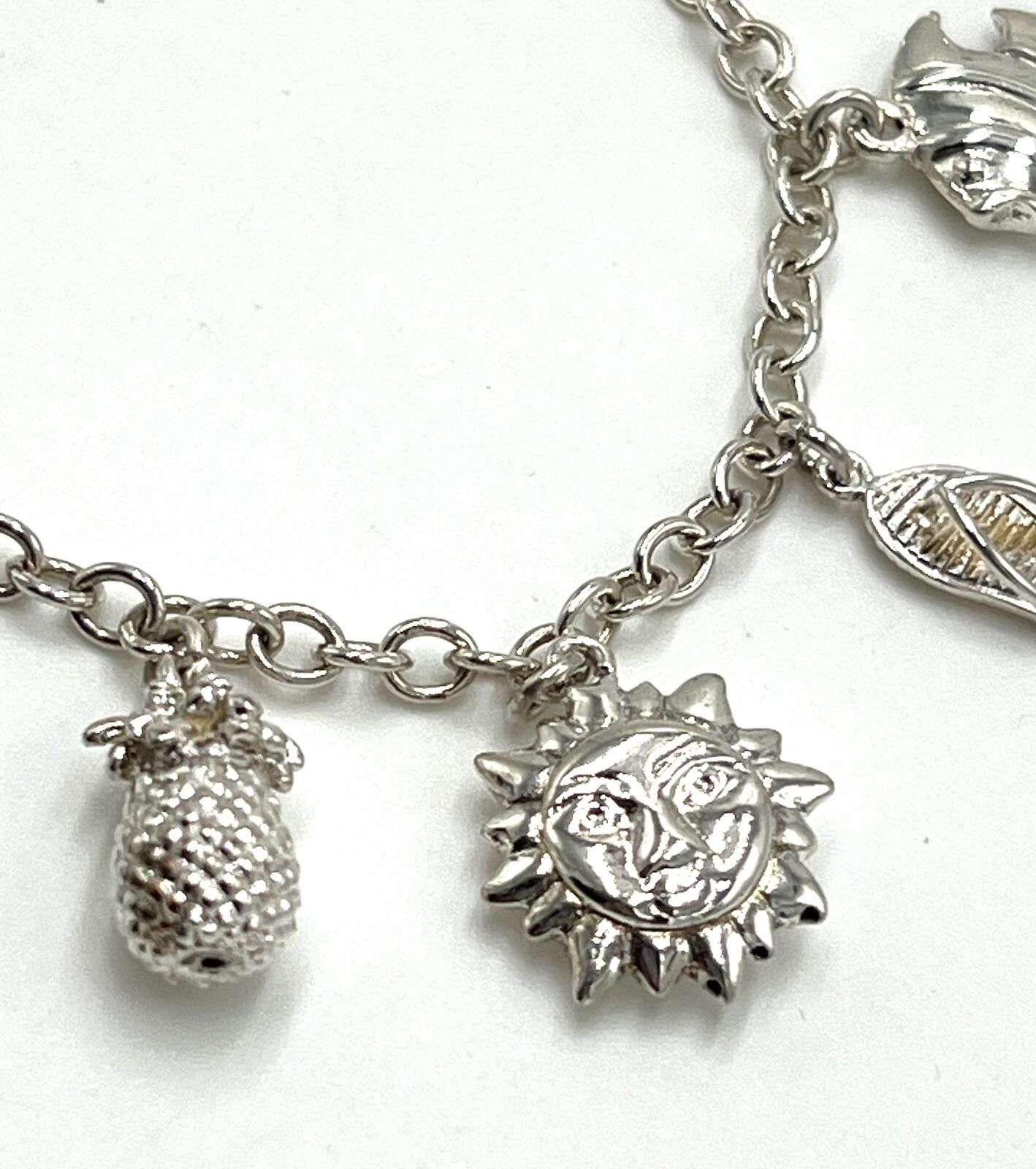 Other Jaqmel C. Mauritius Sterling Silver Tropical Charm Bracelet Size ONE SIZE - 4 Thumbnail