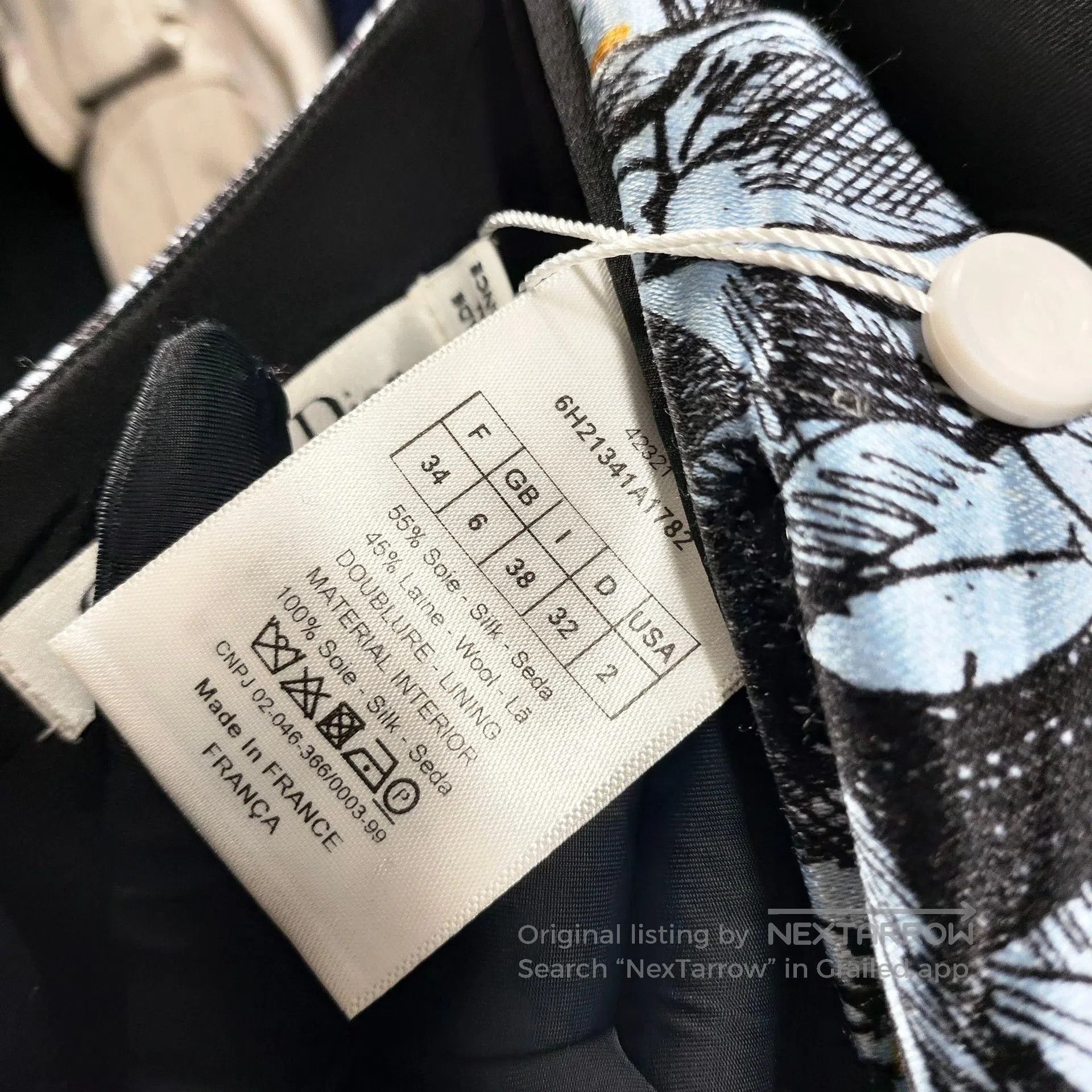 Dior Dior Autumn and Winter Silk Embroidered Print Skirt| Size 33" - 4 Thumbnail