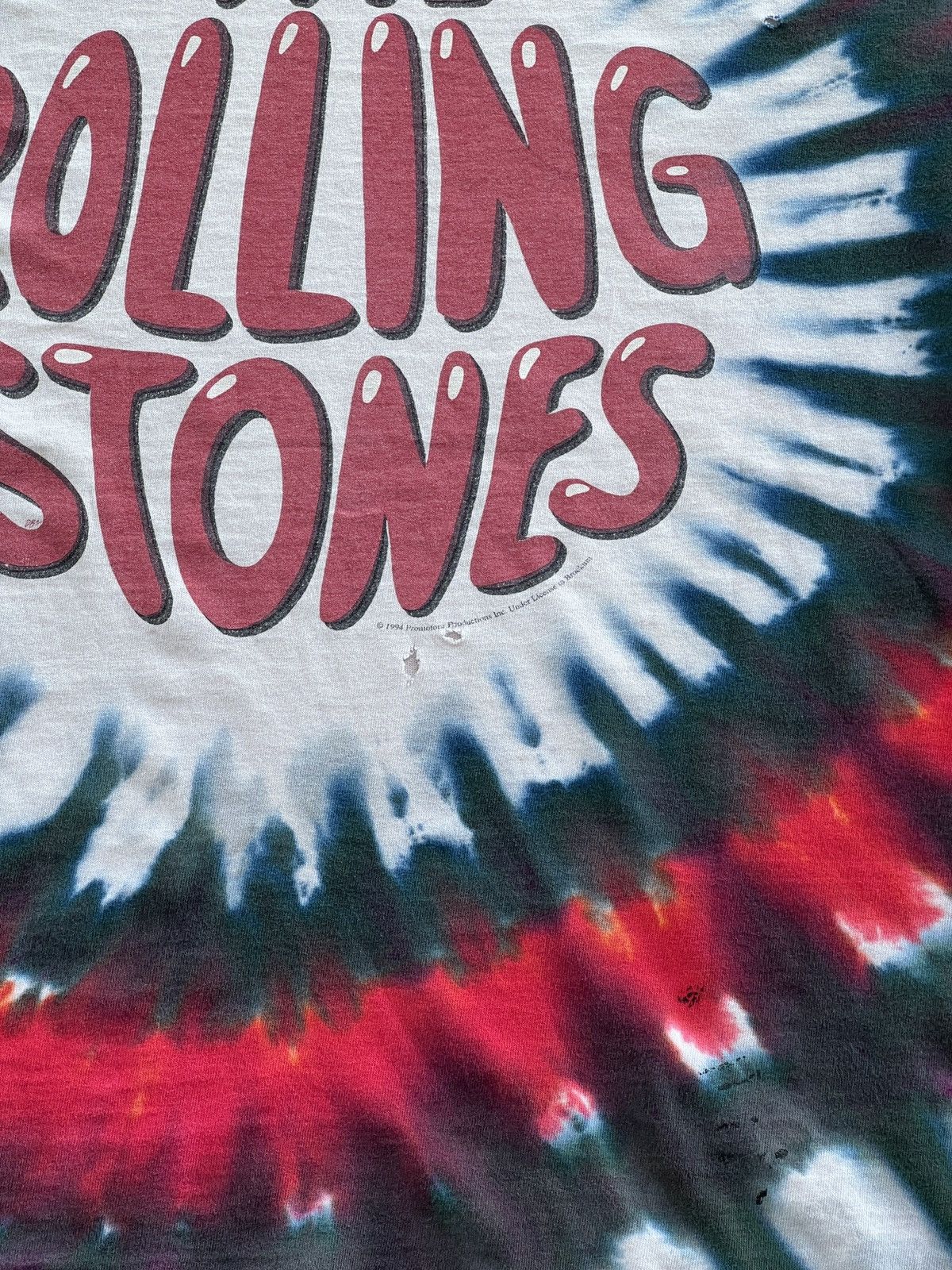 Band Tees Vintage 1994 Rolling Stone Tie Dye Distressed Tee XL Size US XL / EU 56 / 4 - 8 Thumbnail