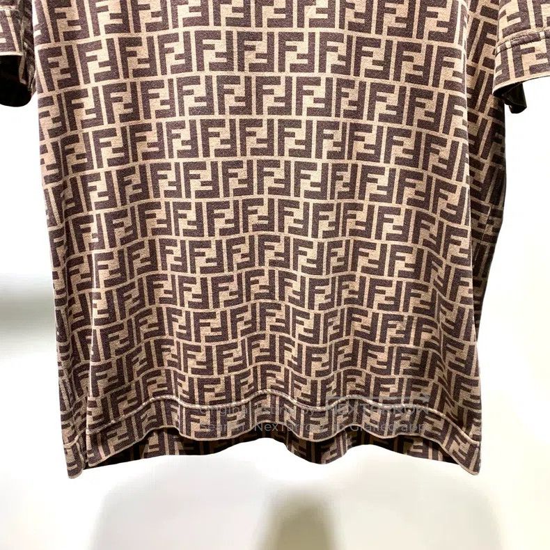 Fendi Fendi Letter Pattern Printed Collar Contrasting Short Slee Size US XL / EU 56 / 4 - 6 Thumbnail