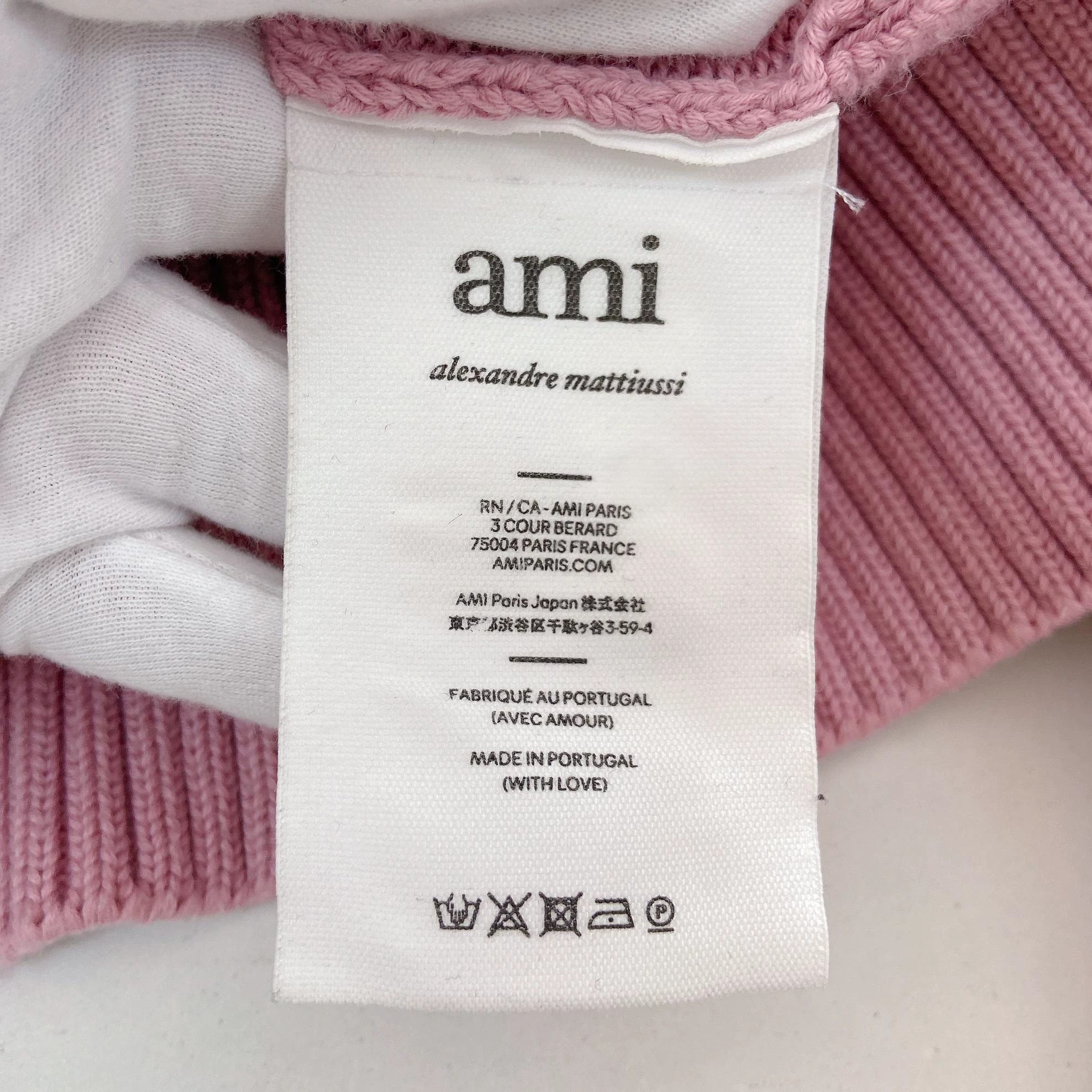 AMI Ami pink knit cardigan XS 9906 Size XS / US 0-2 / IT 36-38 - 7 Thumbnail