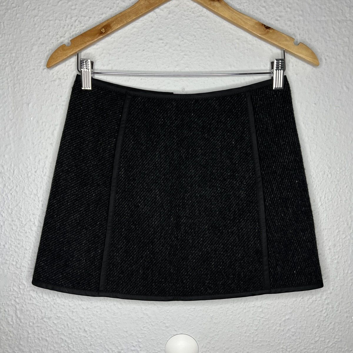 Prada Prada Mini Skirt Nylon Wool Riri Zipper | Grailed
