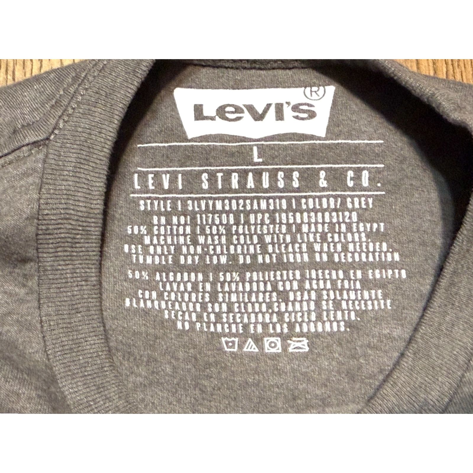 Levi's Levi's Shirt Mens Size Large Gray Red Short Sleeve Logo Graphic Print T-Shirt Size US L / EU 52-54 / 3 - 6 Thumbnail