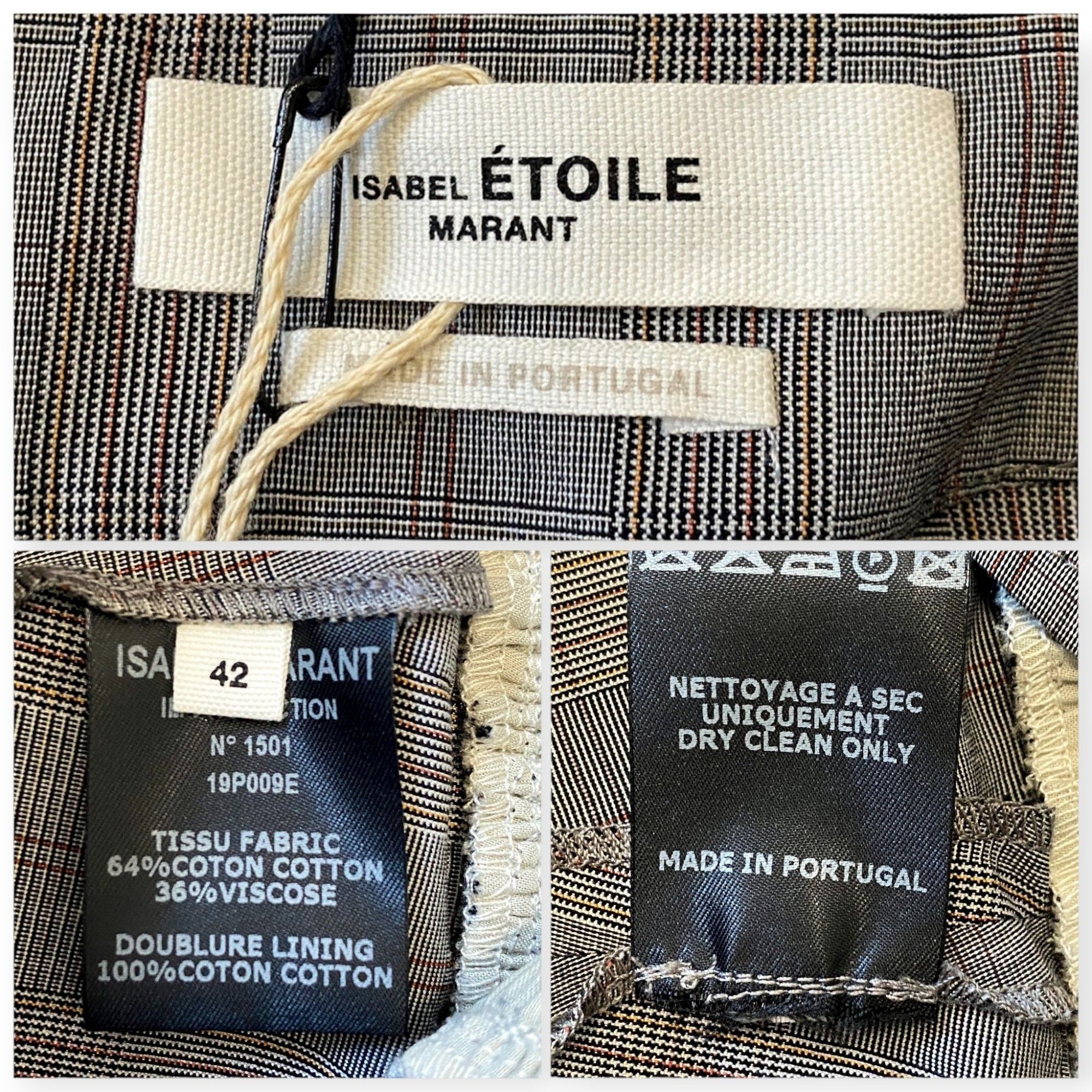 Isabel Marant Etoile NWT Isabel Marant Étoile Oliko Checked mini skirt, size FR42 Size 30" / US 8 / IT 44 - 4 Thumbnail