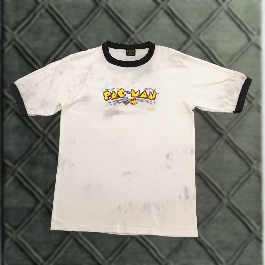Changes Changes Nike T-Shirt Mens Large White Videogame Vintage Y2K Pac Man Licensed Namco 90s Decade Shirts Size US L / EU 52-54 / 3 - 1 Thumbnail
