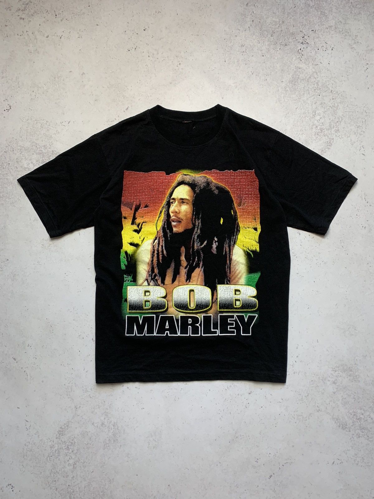 Vintage Vintage Rare 90's Bob Marley Overprint T-shirt Y2K/YKK Size US L / EU 52-54 / 3 - 10 Thumbnail