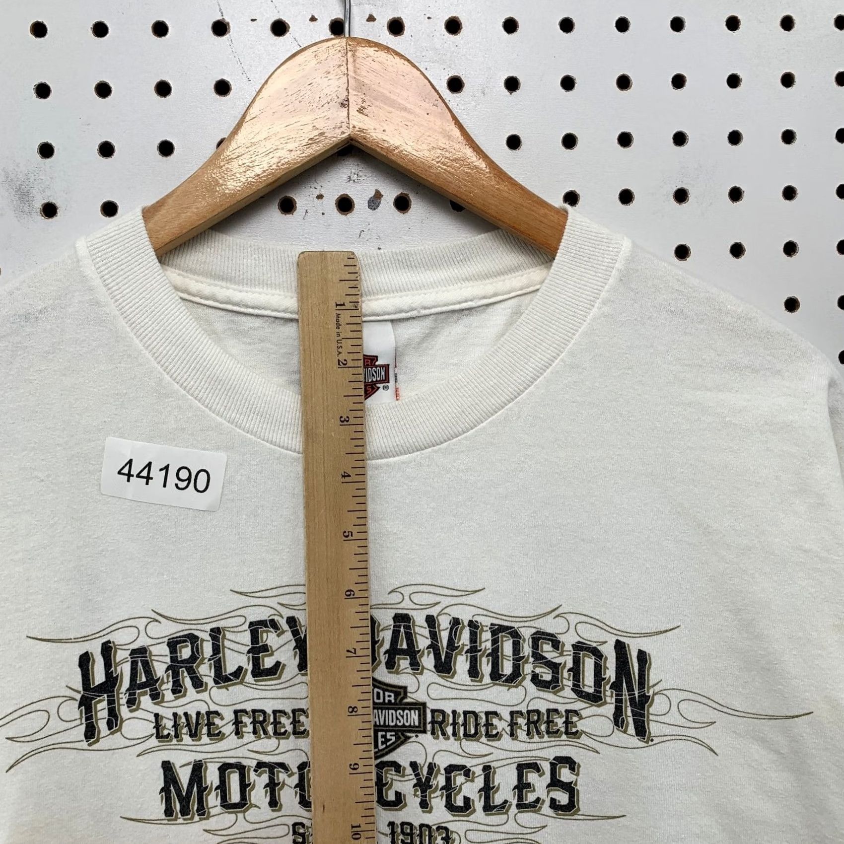 Harley Davidson Harley-Davidson Long Sleeve Shirt Mens XL White Live Free Ride Free Motorcycle Size US XL / EU 56 / 4 - 7 Thumbnail
