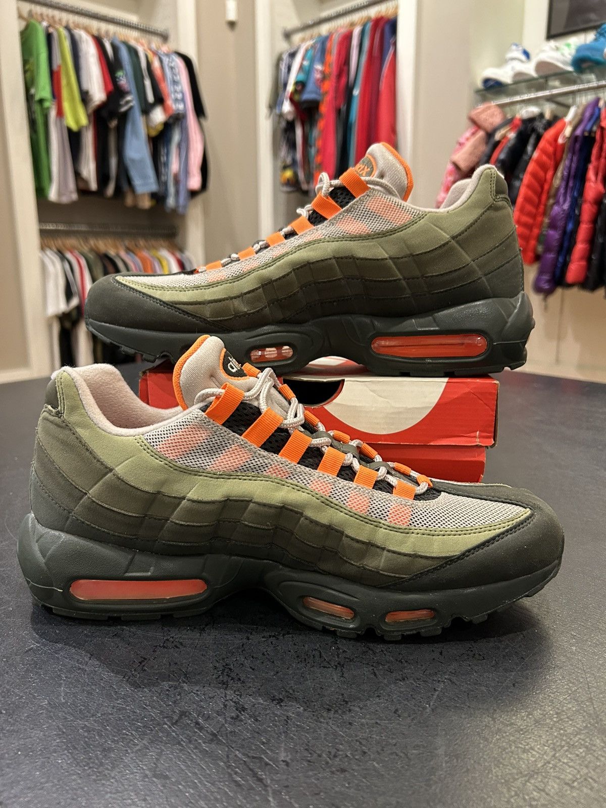 Nike Nike Air Max 95 OG ‘Neutral Olive Total Orange’ Size US 11 / EU 44 - 2 Thumbnail