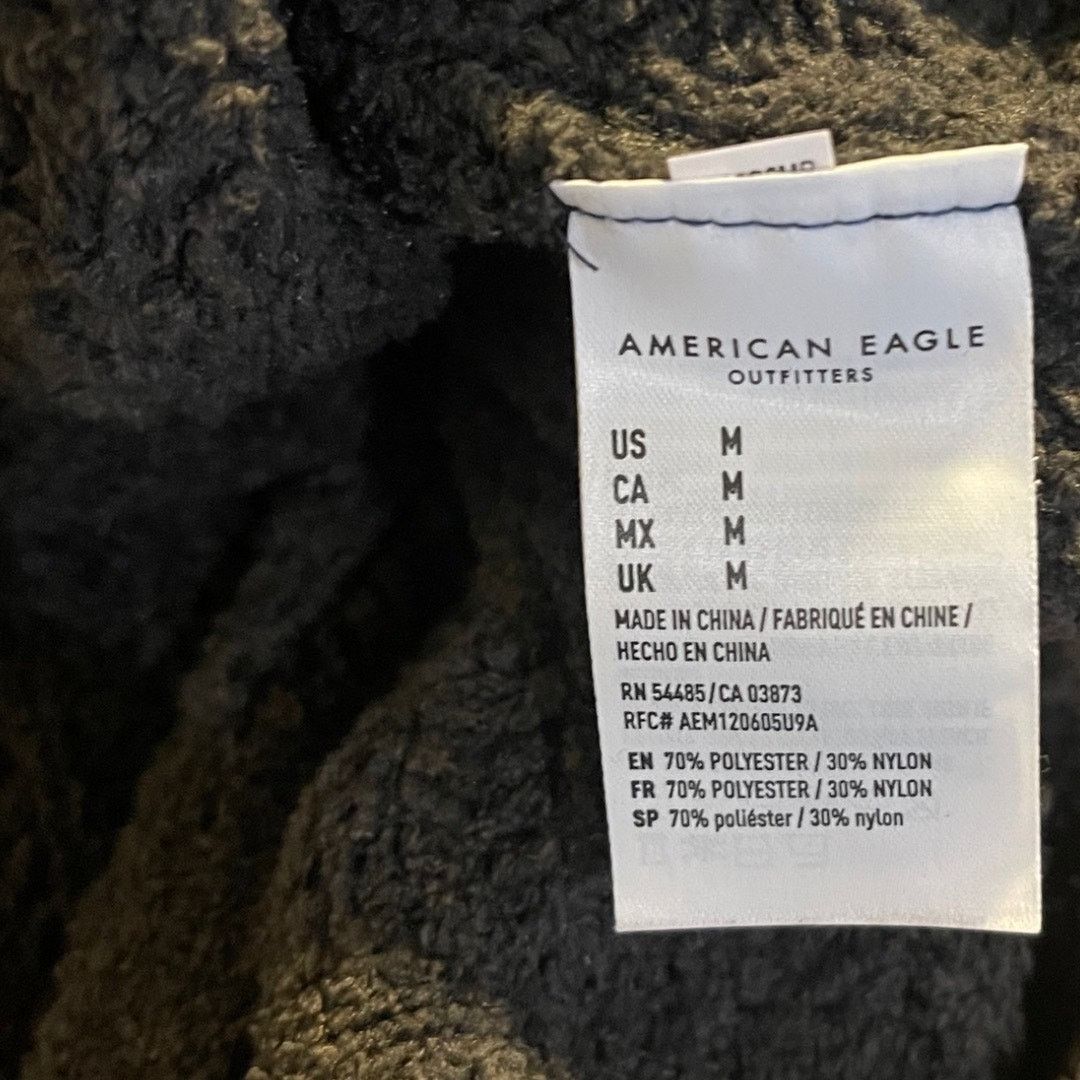 American Eagle Outfitters Olive Green Open Front Chunky Knit Cardigan Pockets Medium Size M / US 6-8 / IT 42-44 - 4 Thumbnail
