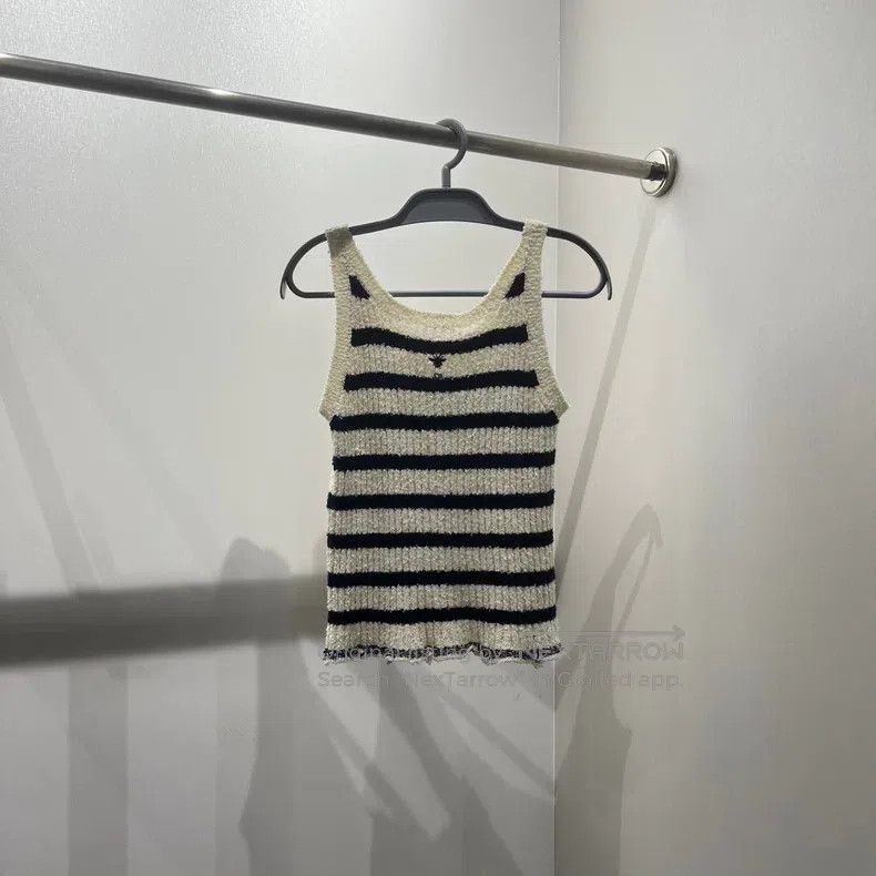 Dior Dior Striped navy knitted vest Size XS / US 0-2 / IT 36-38 - 2 Thumbnail