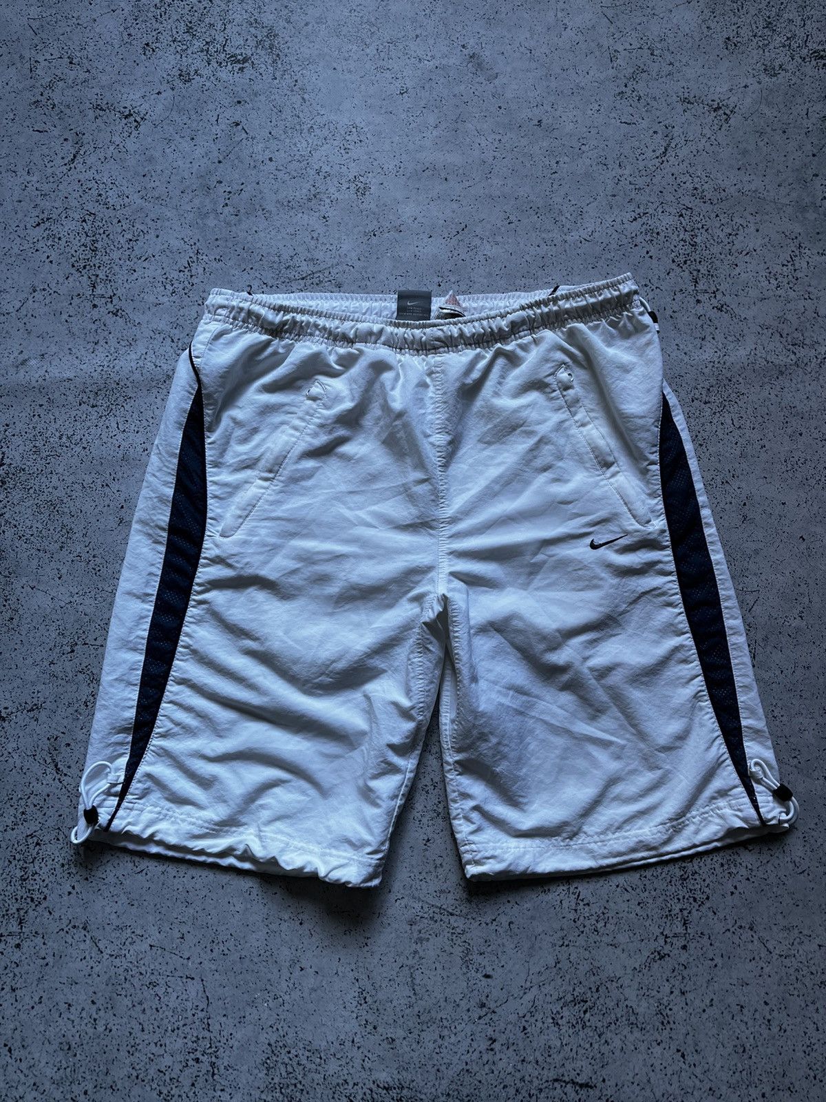 Nike Vintage Nike Drill Shorts White Nylon Mini Swoosh Y2K USA Size US 34 / EU 50 - 1 Thumbnail