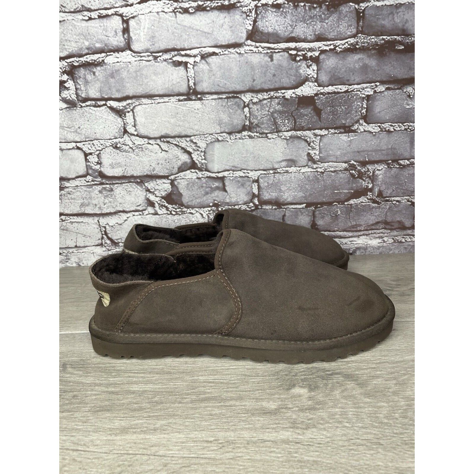 Ugg UGG Kenton Brown Suede Fur Collapsible Slippers Shoes Men Sz Size US 11 / EU 44 - 19 Thumbnail