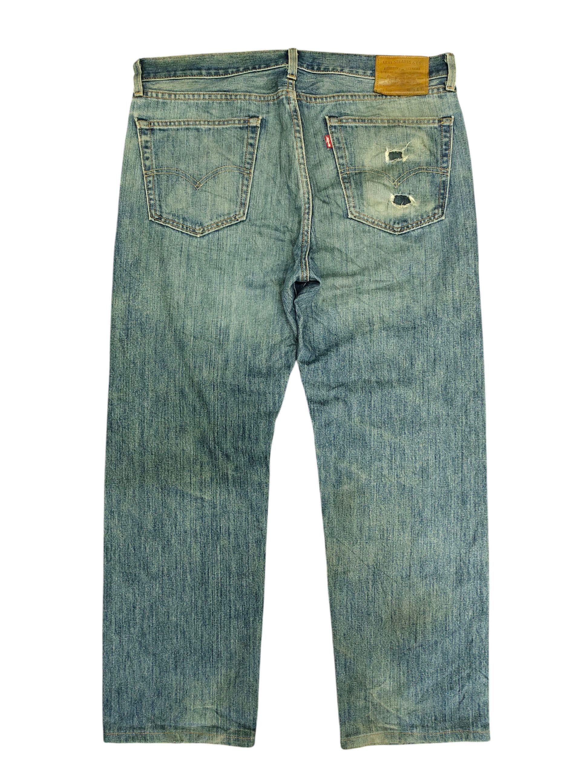 Levi's Levis 505 Clawmark Distress Faded Denim Jeans Grunge Size US 36 / EU 52 - 8 Thumbnail