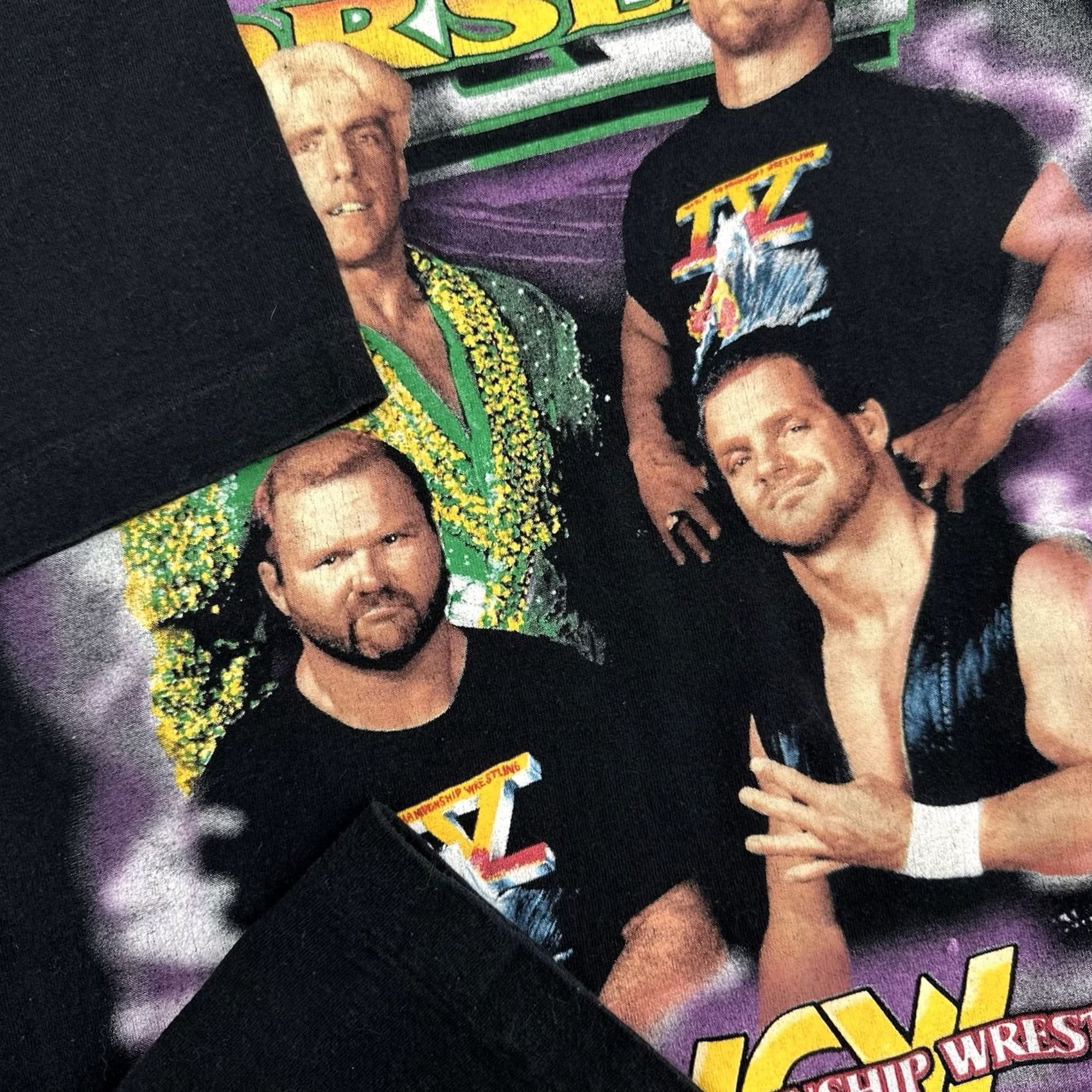 Fruit Of The Loom VINTAGE 1996 WCW 4 HORSEMEN Graphic T Shirt FOTL Large Black Shirt Men XS? Size US L / EU 52-54 / 3 - 3 Thumbnail
