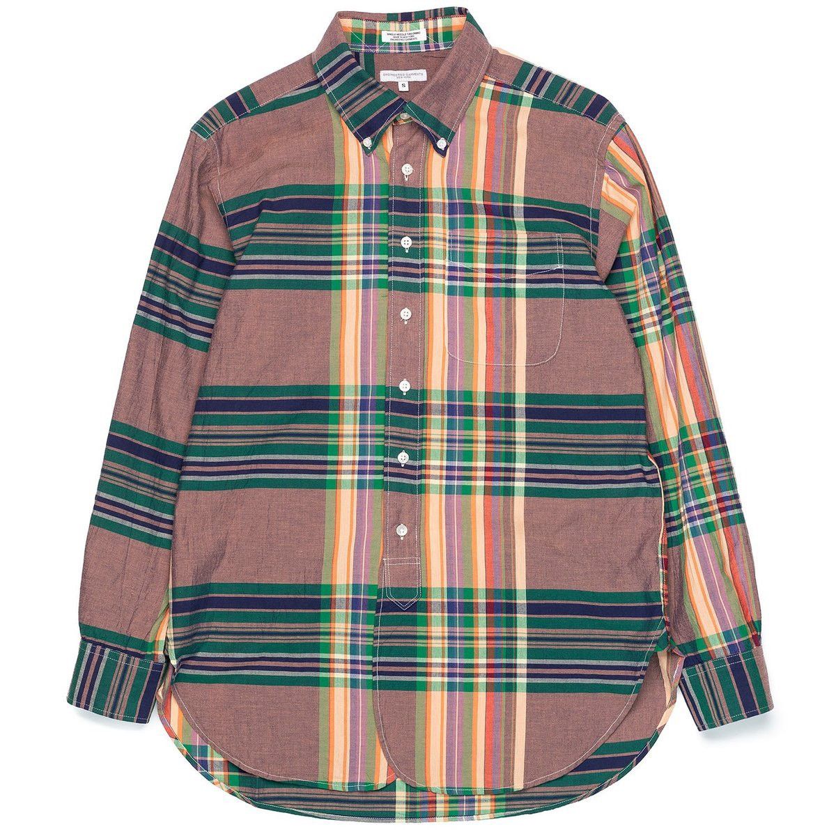 image of Engineered Garments Big Madras 19Th Century Bd Shirt in Orange, Men's (Size Medium)