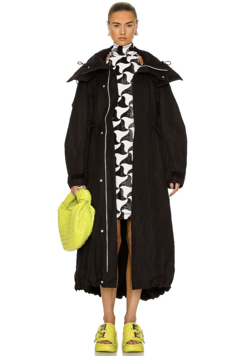 Bottega Veneta cotton metal twill parka jacket oversized fit