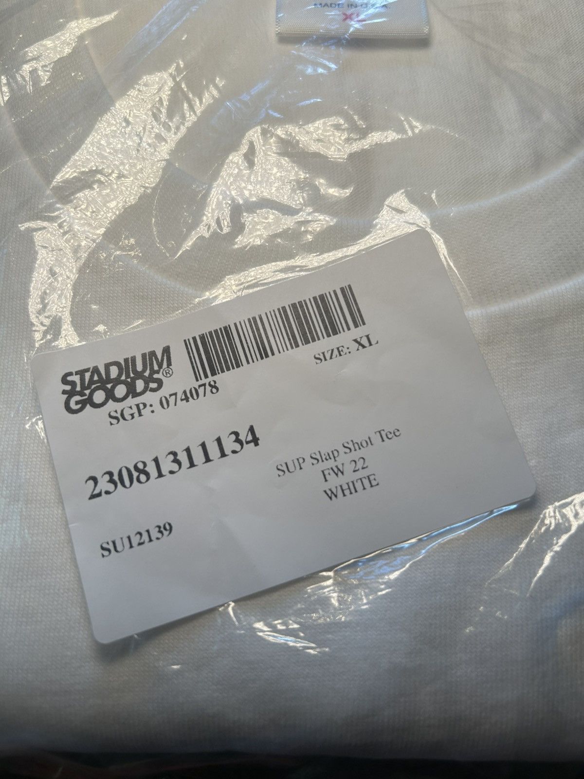 Supreme Supreme Slap Shot Tee White XL FW22 Size US XL / EU 56 / 4 - 7 Thumbnail