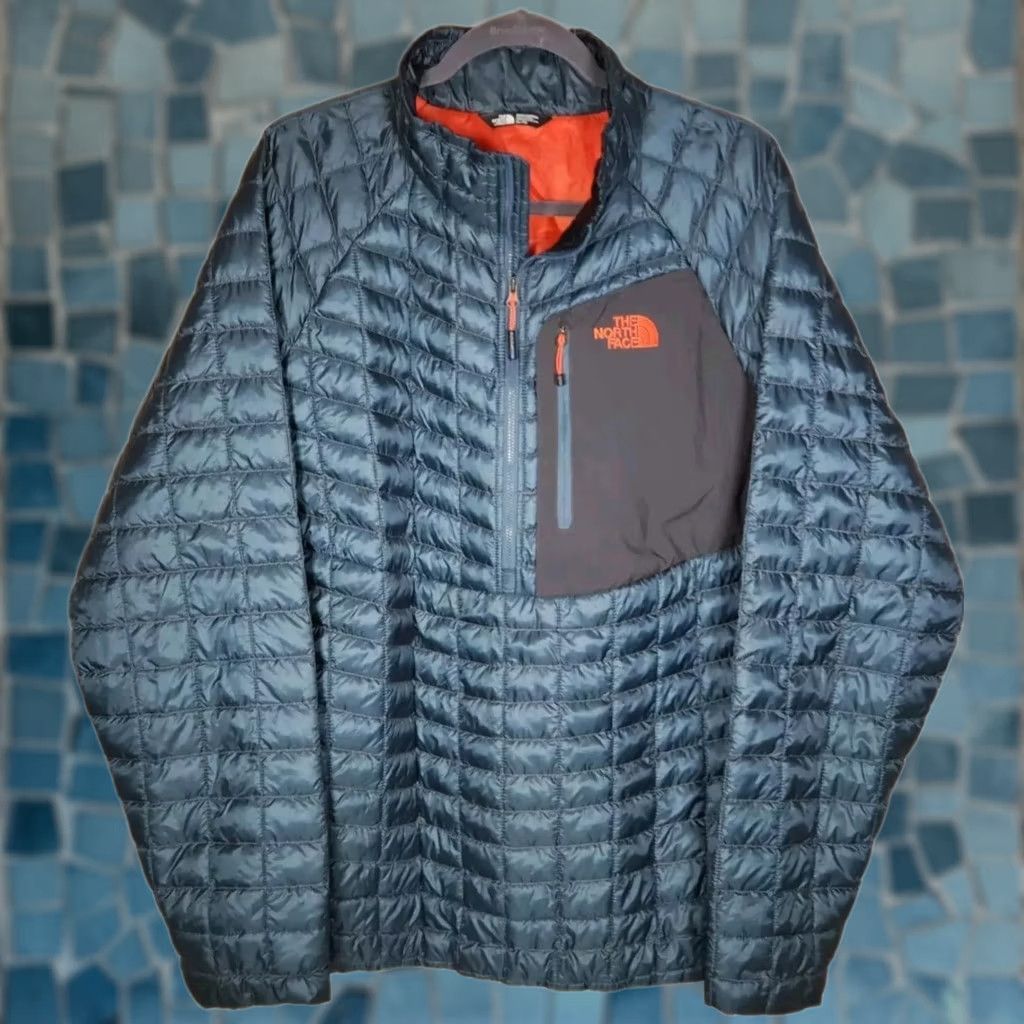 The North Face The North Face 1/2 Zip Thermoball Pullover Jacket Conquer Blue CKV4 Men's XL Jacket Size US XL / EU 56 / 4 - 1 Thumbnail