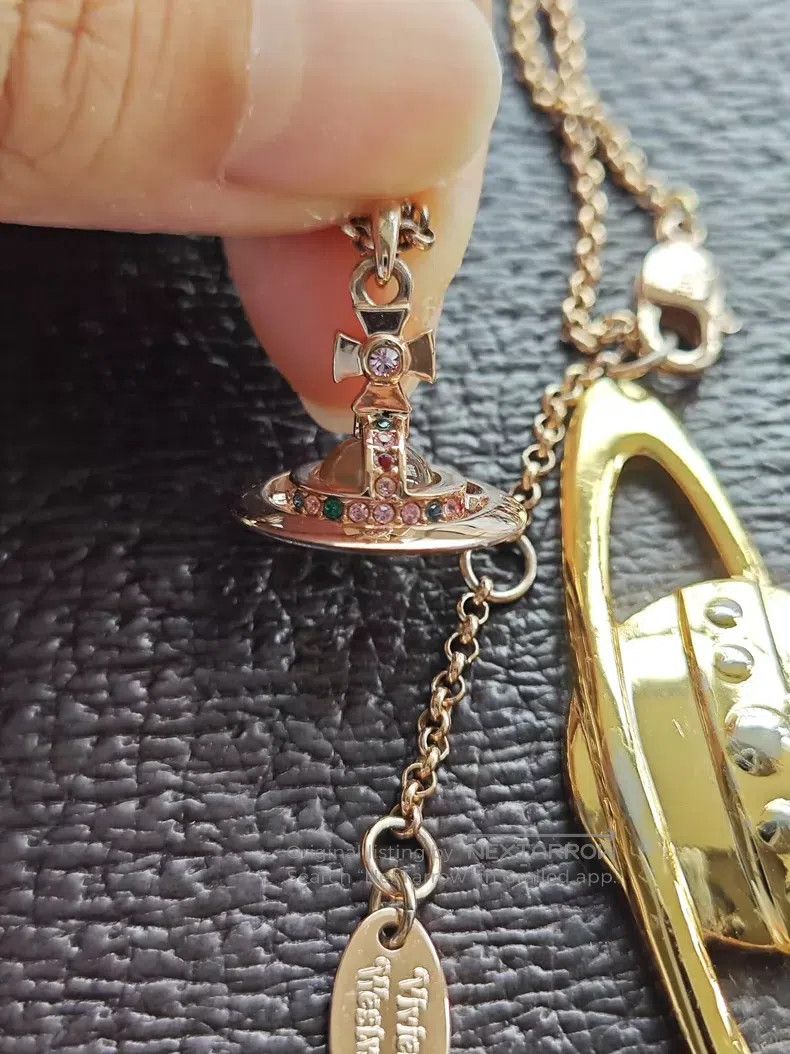 vivienne westwood Rose Gold Small Orb Necklace with Engrav