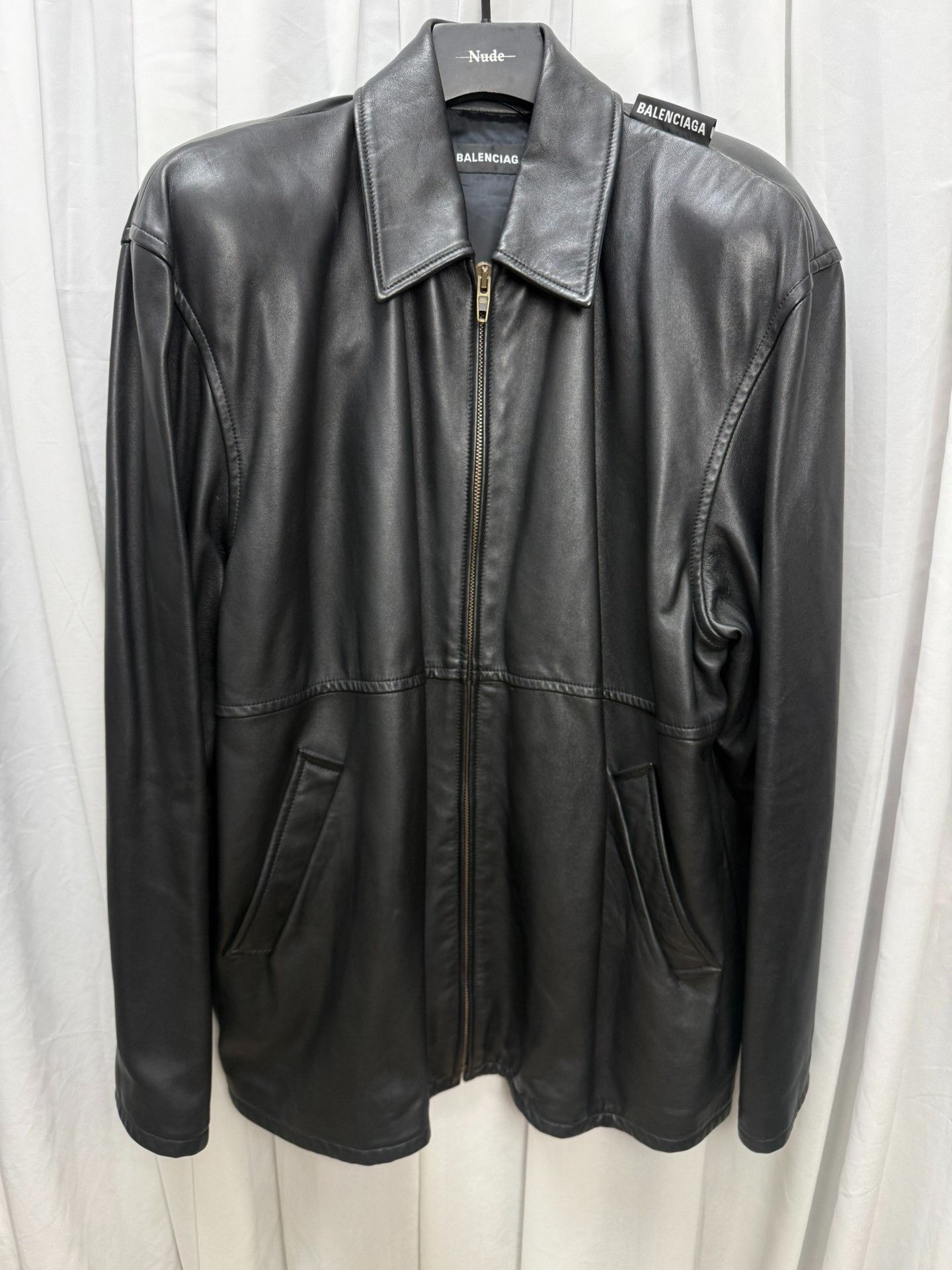 Balenciaga Balenciaga Embroidered Leather Jacket Size 48 Size US M / EU 48-50 / 2 - 1 Thumbnail