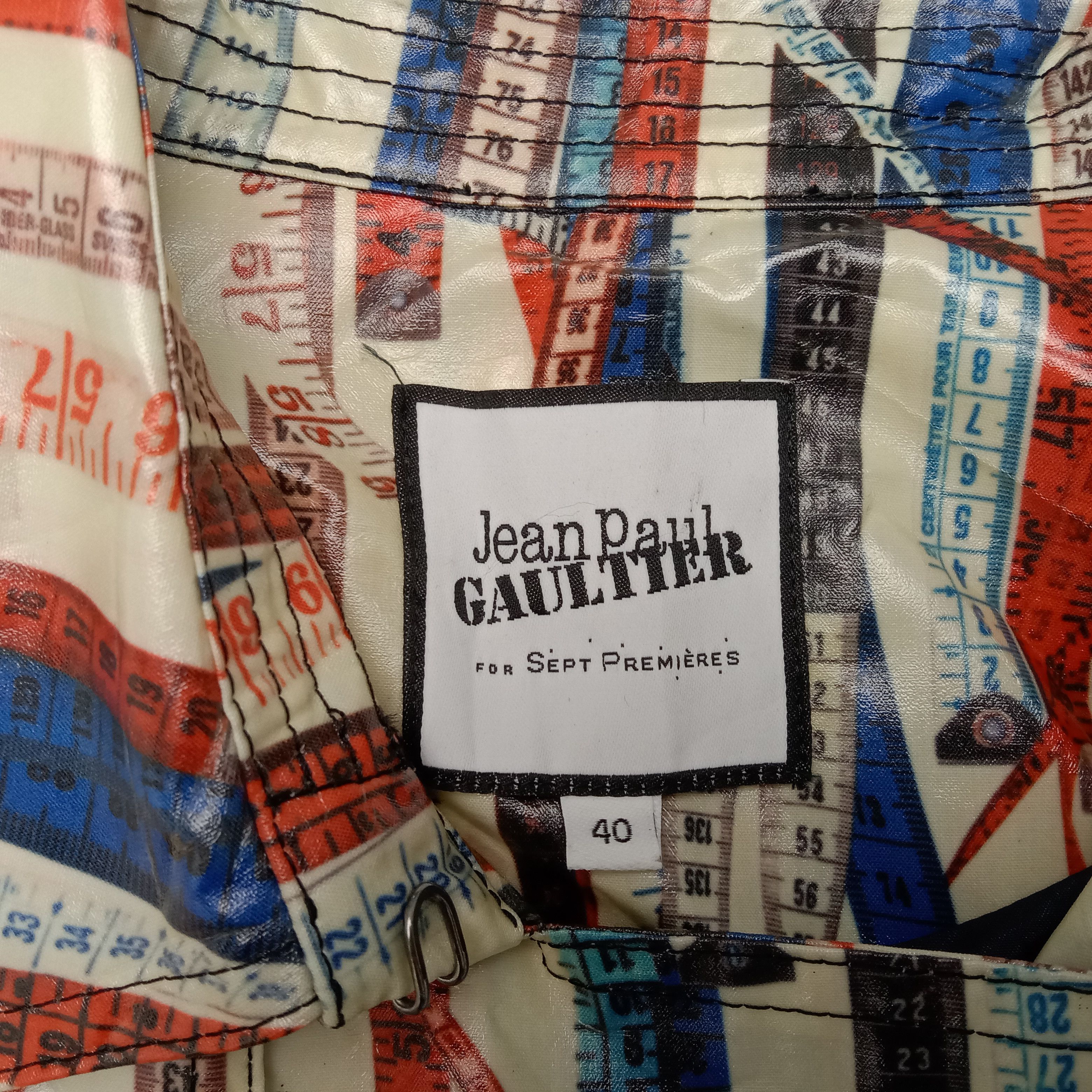 Designer × Jean Paul Gaultier × Vintage Vintage Jean Paul Gaultier Printed Knee Trench Coat Jacket Size S / US 4 / IT 40 - 4 Thumbnail