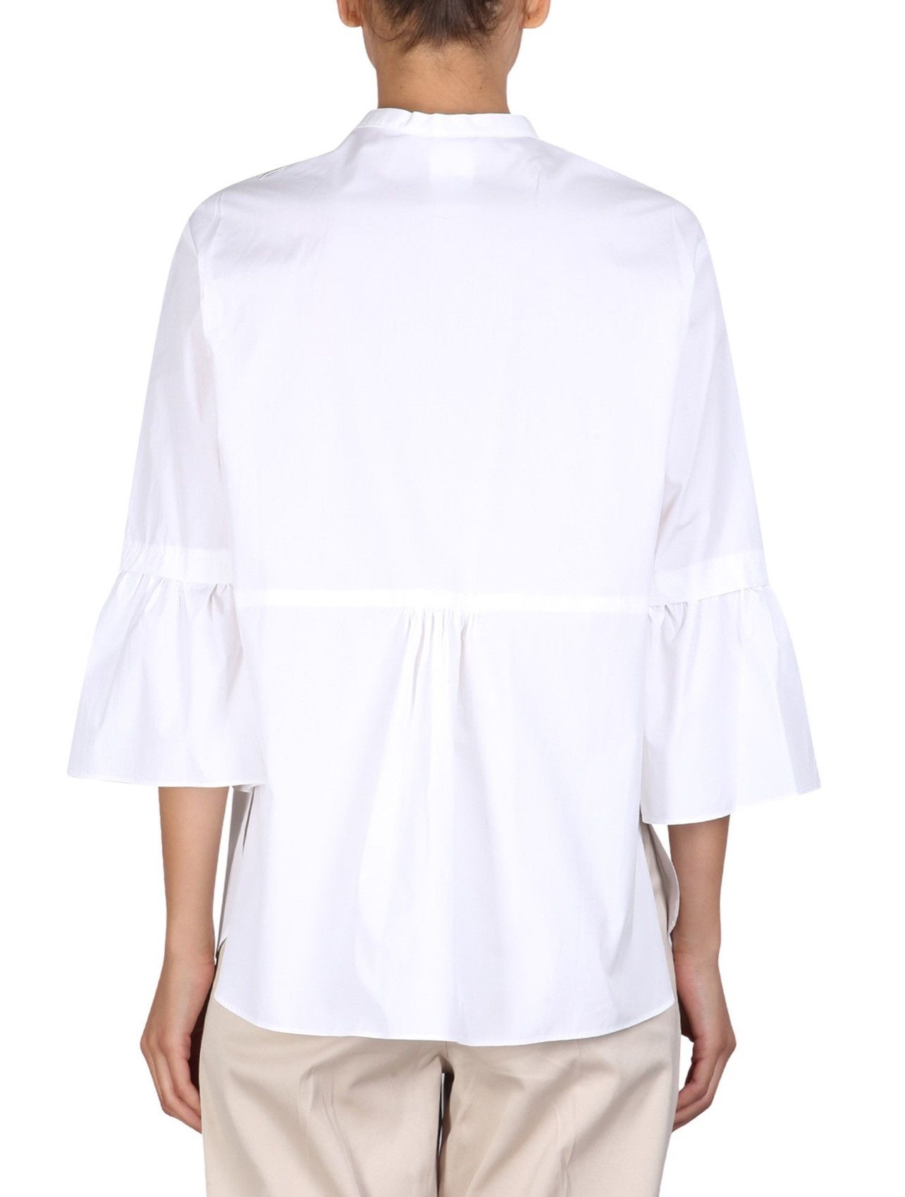 Max Mara S MAX MARA COTTON CURVONE SHIRT Size L / US 10 / IT 46 - 4 Thumbnail