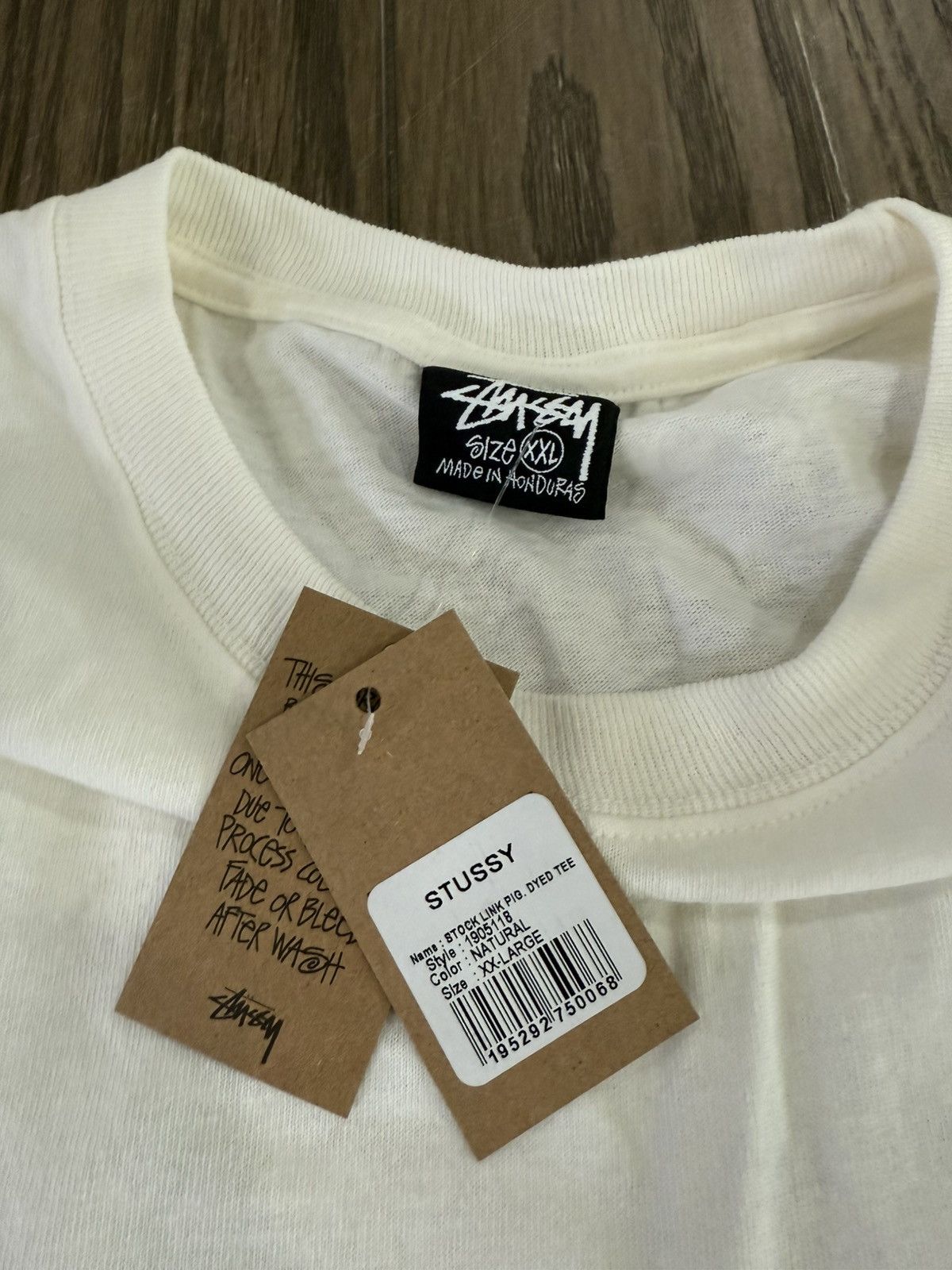 Stussy 🎱 Stussy NEW! Stock Link Pigment Dyed Tee XXL White 2XL 🎱 Size US XXL / EU 58 / 5 - 6 Thumbnail