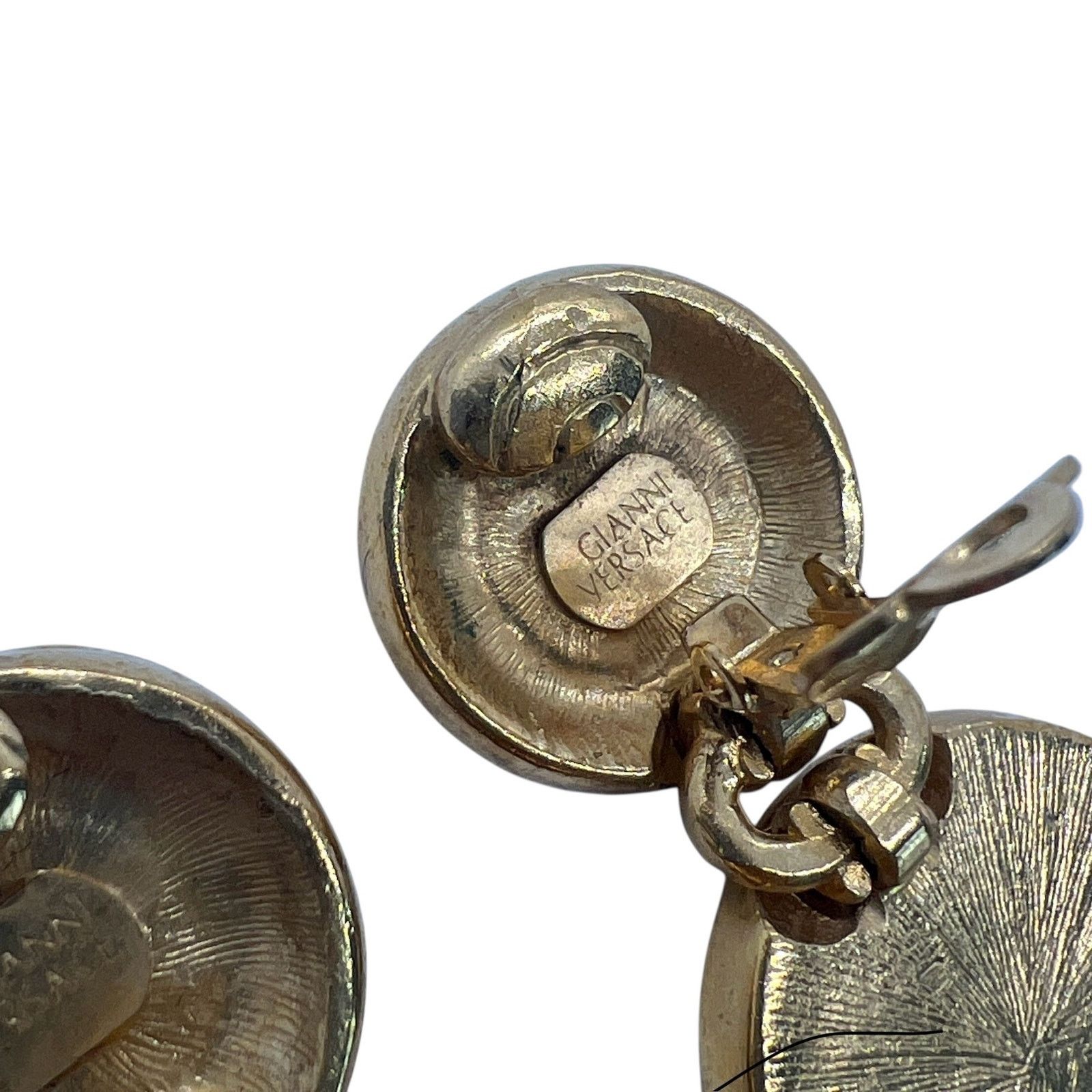 Versace Versace Vintage Medusa Rhinestone Earrings Size ONE SIZE - 4 Thumbnail