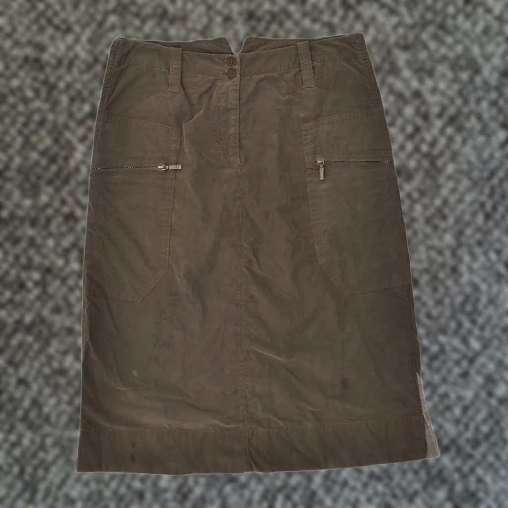 Vintage MURPHY & NYE Womens Straight Skirt Grey Cotton W32 Large Size 24" / US 00 / IT 34 - 1 Thumbnail