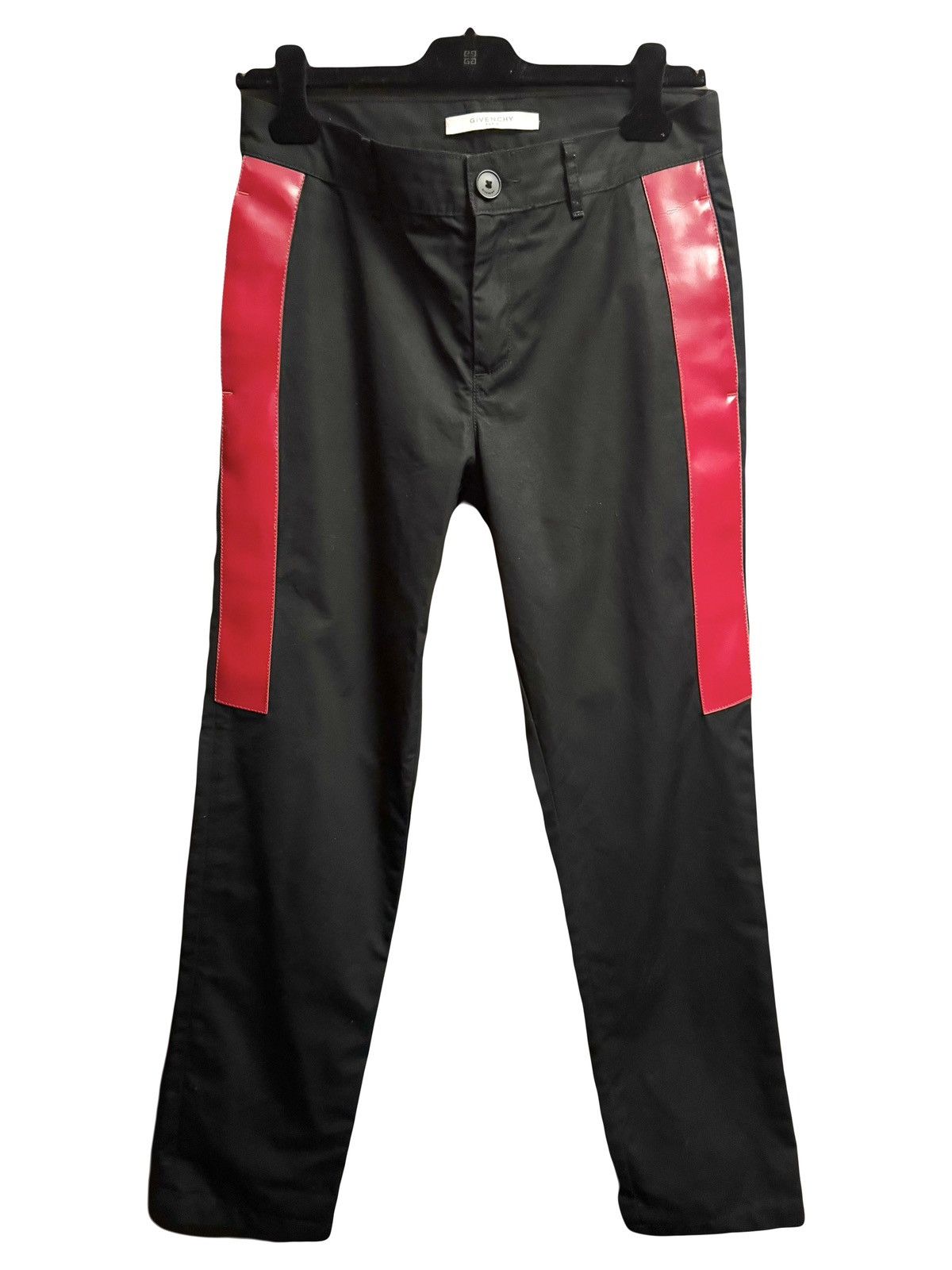 Givenchy givenchy riccardo tisci black pants red vinyl stripes 46 it Size US 30 / EU 46 - 1 Thumbnail