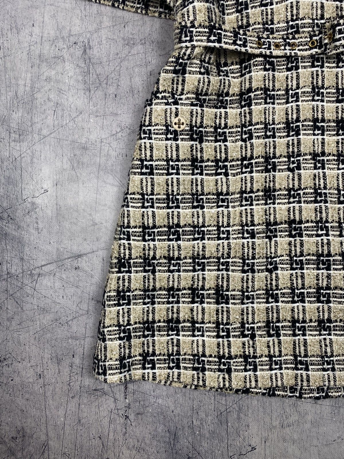 Gucci Gucci GG Monogram Tweed Belted Dress Size IT 42 Size M / US 6-8 / IT 42-44 - 11 Thumbnail