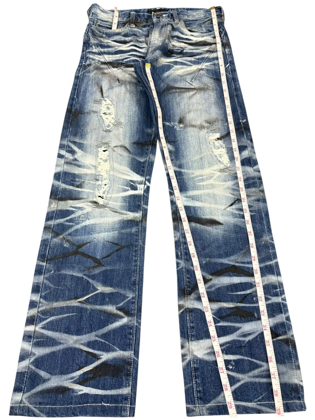 Japanese Brand Vintage Japanese Brand Paint Distress Jeans Like Numbernine Size US 28 / EU 44 - 13 Thumbnail