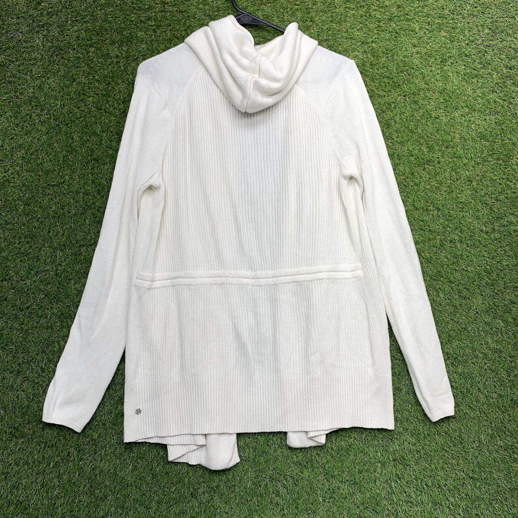 Lululemon Lululemon Cardigan To & Flow Wrap Ribbed Open Neck Long Sleeve Womens 6 White Size M / US 6-8 / IT 42-44 - 2 Thumbnail