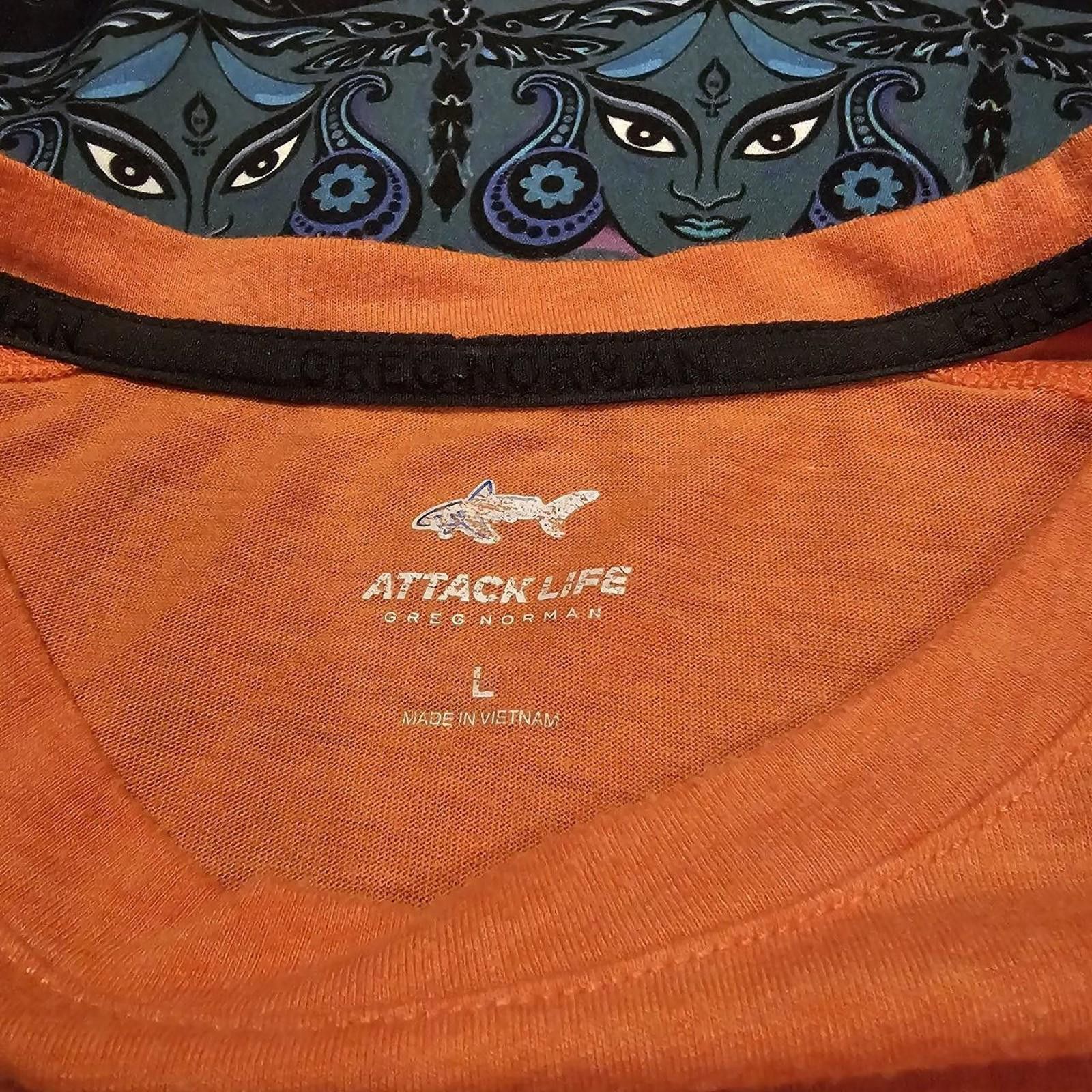 Designer Greg Norman Collection Men's Orange T-shirt Size US L / EU 52-54 / 3 - 3 Thumbnail