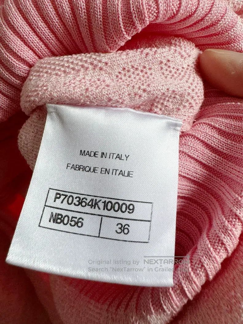 Chanel Chanel 21C pink embossed camelia knitted dress Size XS / US 0-2 / IT 36-38 - 7 Thumbnail