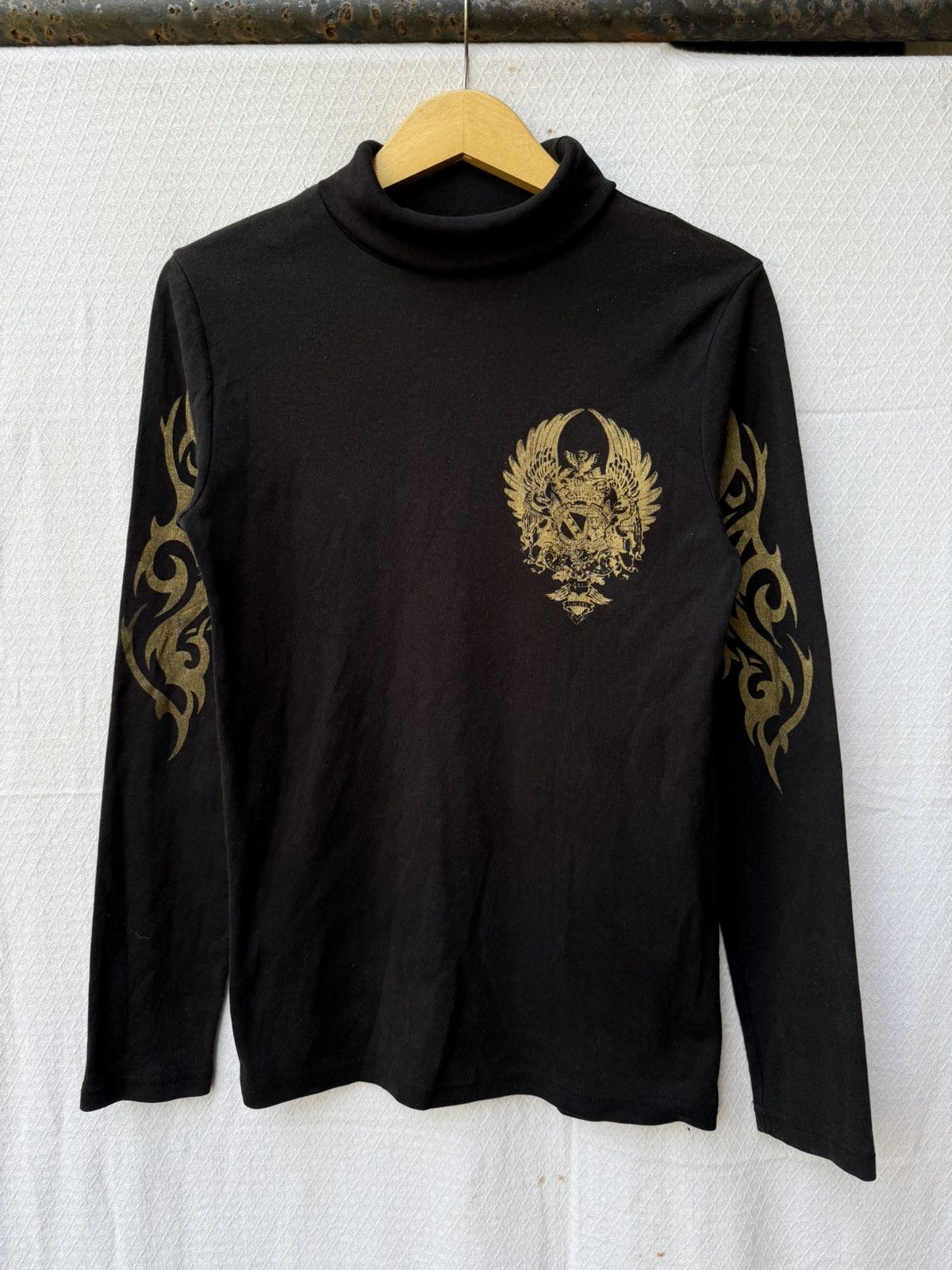 Hysteric Glamour Japanese Turtle Neck Tribal Poem Gothic Style Longsleeve Size US M / EU 48-50 / 2 - 1 Thumbnail