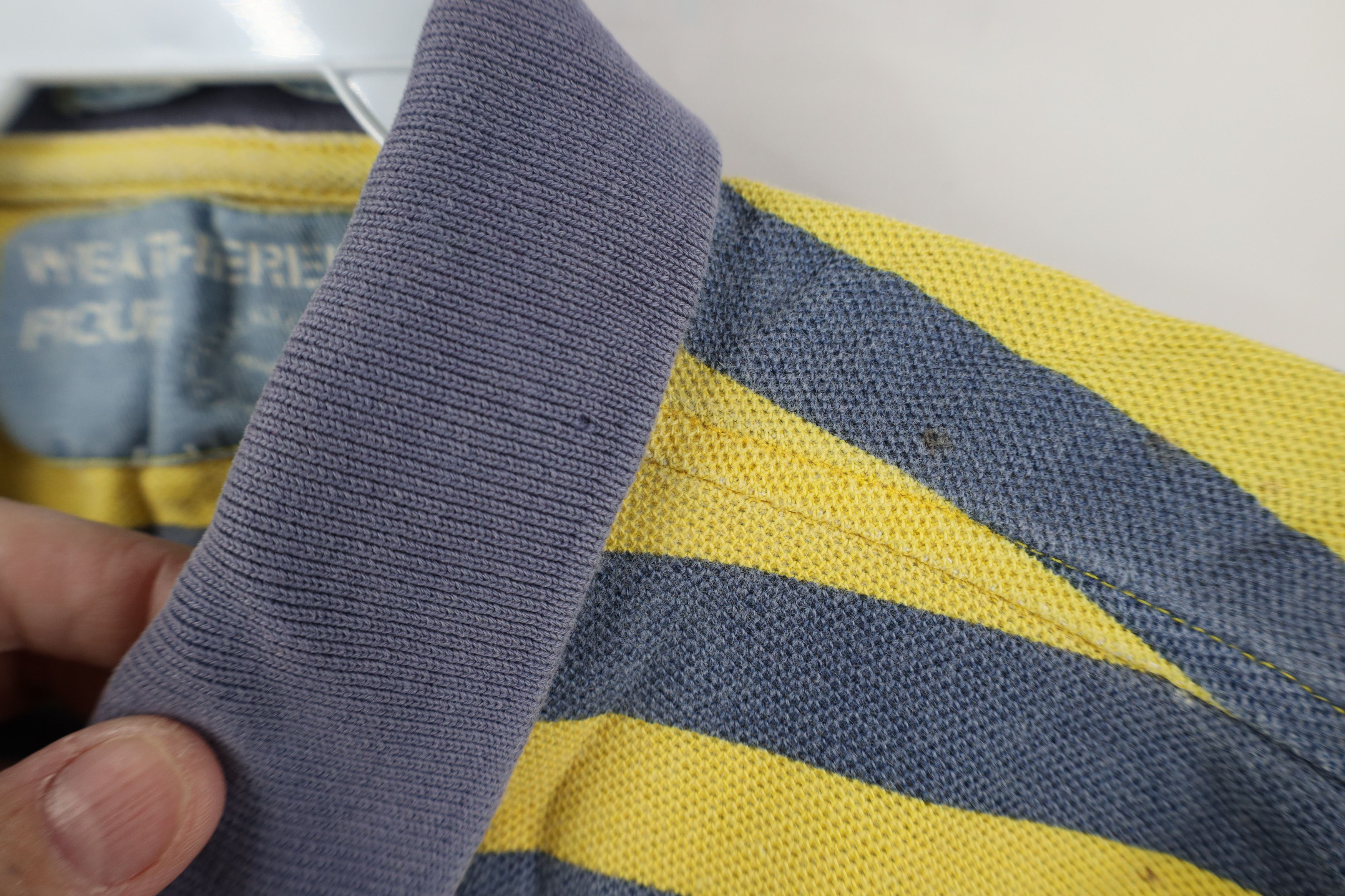 Vintage Vintage 90s Streetwear Weathered Stonewash Striped Golf Polo Size US M / EU 48-50 / 2 - 8 Thumbnail