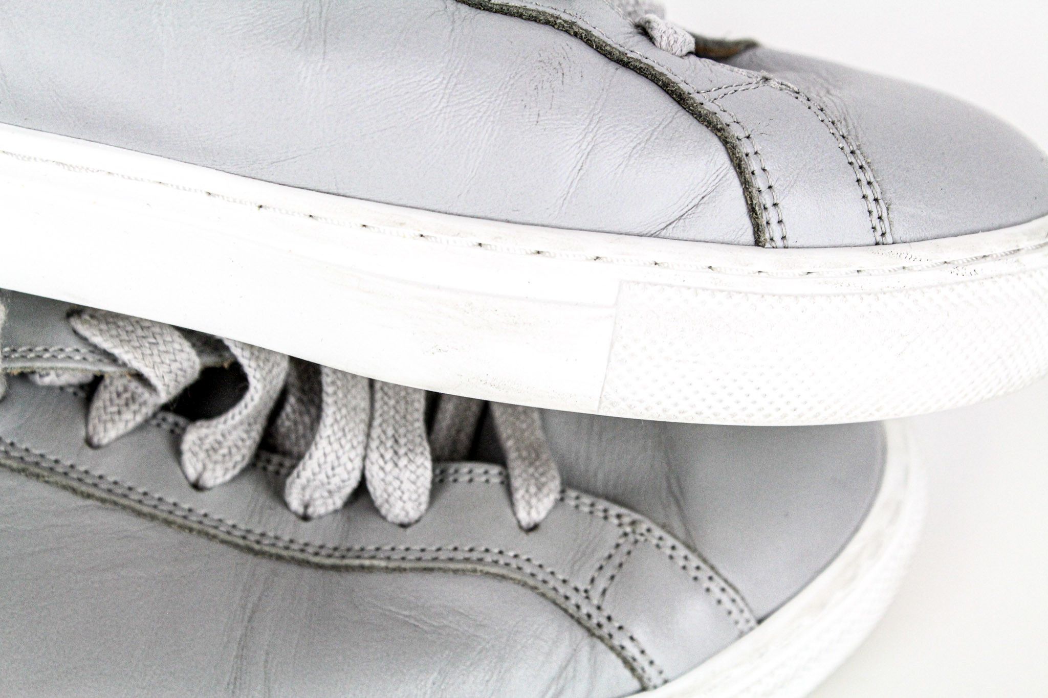 Suitsupply EU40 Grey Leather Laced Casual 72826 Size US 7 / EU 40 - 14 Thumbnail