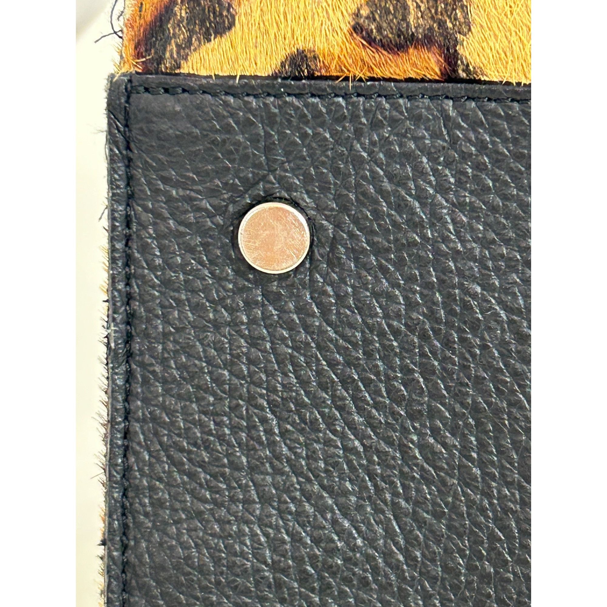 Other Claudia Firenze Leopard Print Calf Hair Black Leather Tote V Size ONE SIZE - 13 Thumbnail