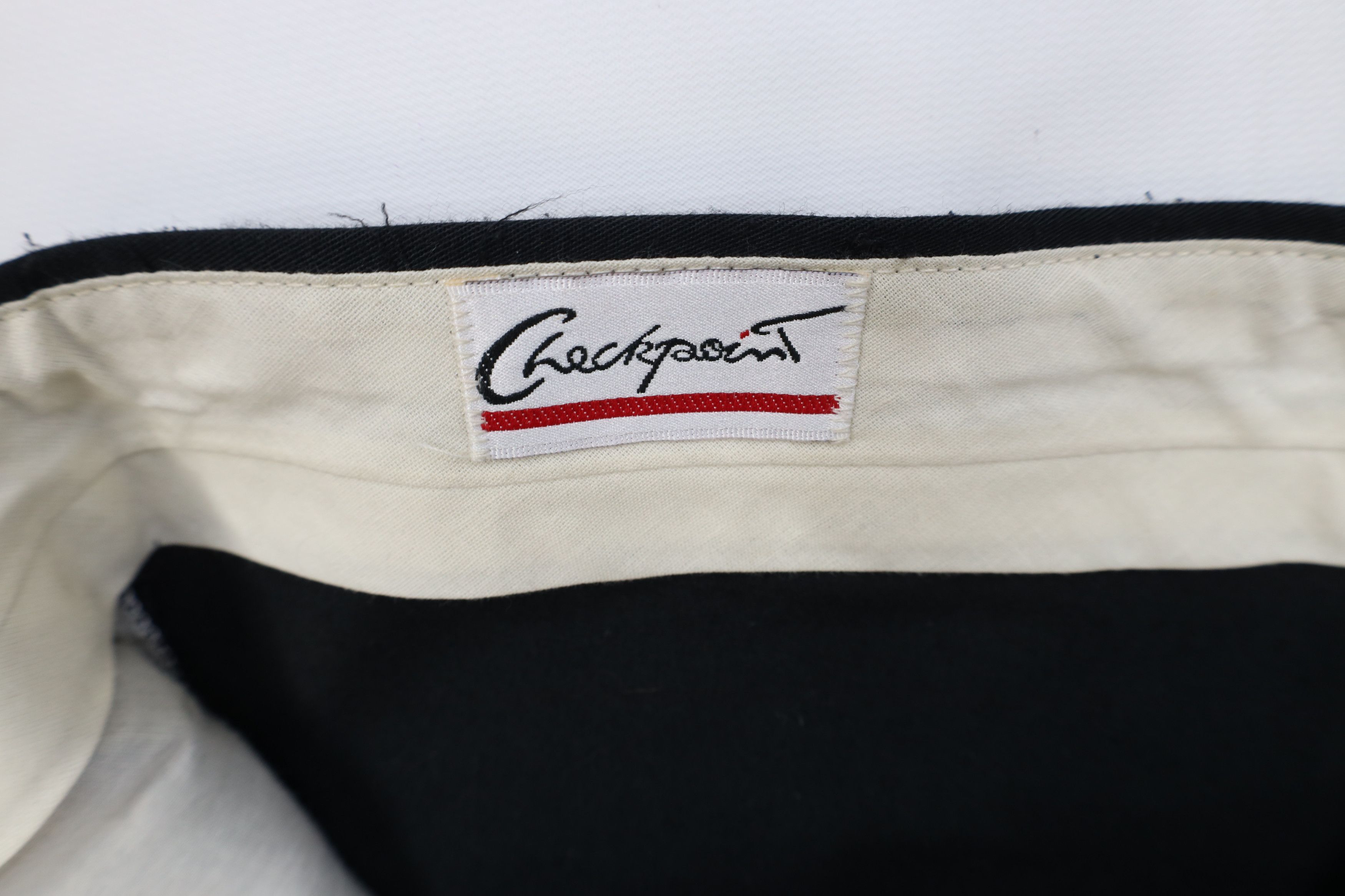 Vintage Vintage 90s Gabardine Blend Wide Leg Chino Pants Black USA Size US 32 / EU 48 - 7 Thumbnail